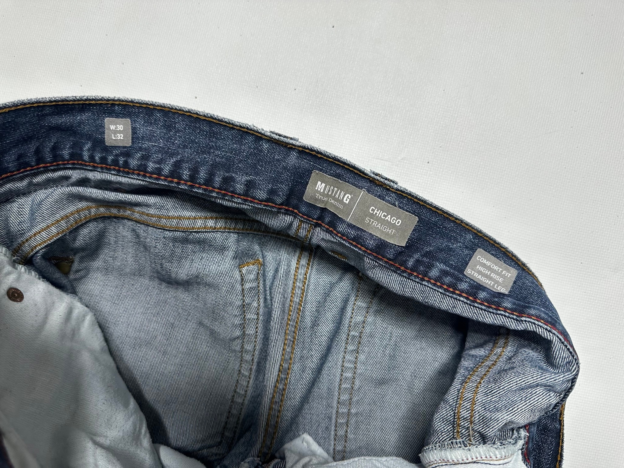 Mustang Straight dark blue jeans, миниатюра 9