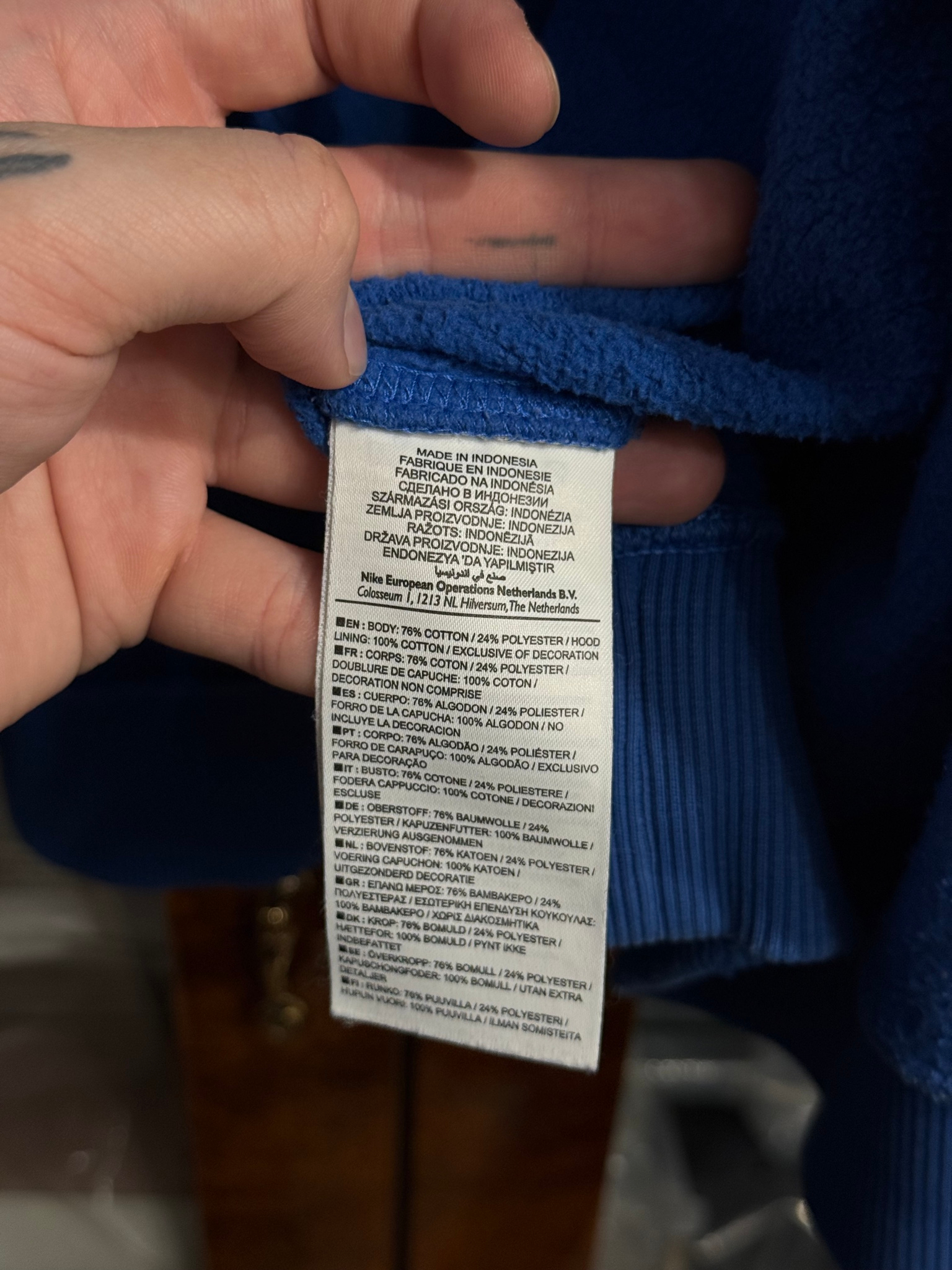 Nike Blue Mini Logo Zip Hoodie, миниатюра 8