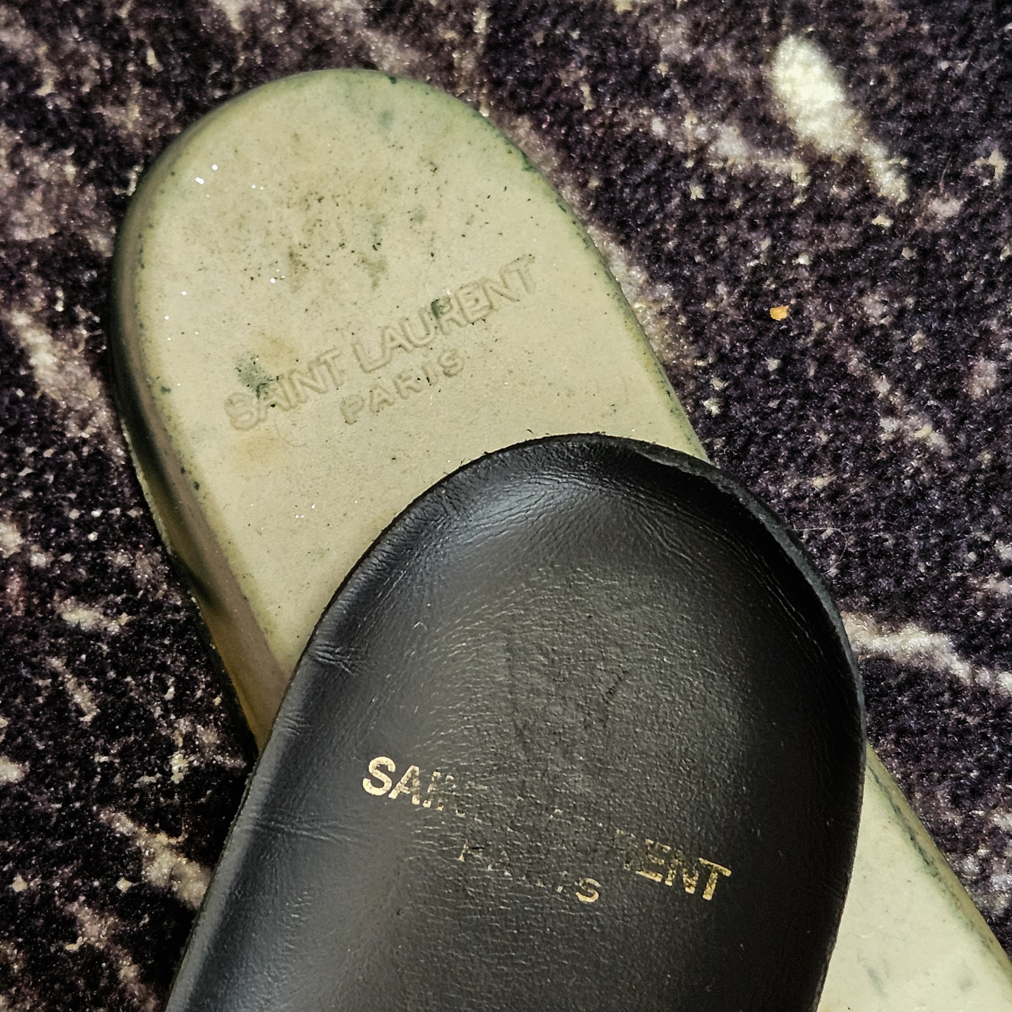 Saint Laurent SL/06 Platform Black Suede Glitter Stars, миниатюра 4