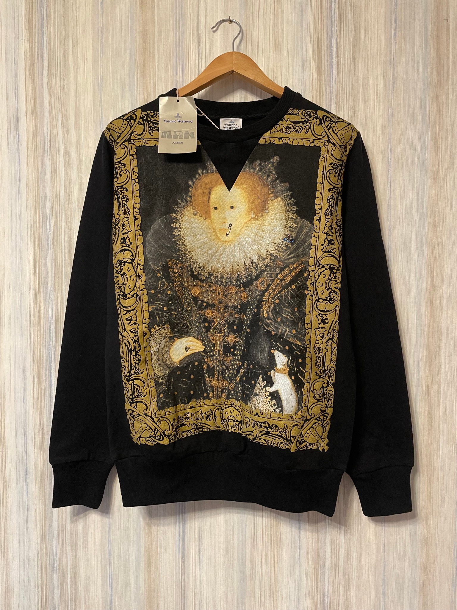 Vivienne Westwood AW2014 punk queen Elizabeth portrait sweatshirt, миниатюра 1