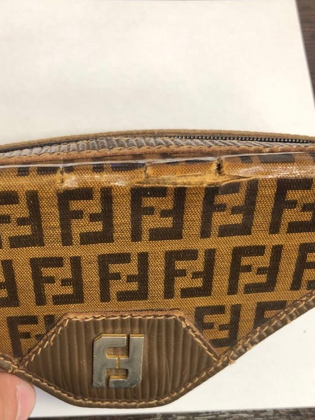 Fendi Zucca FF Logo Lambskin Envelope Clutch, миниатюра 8