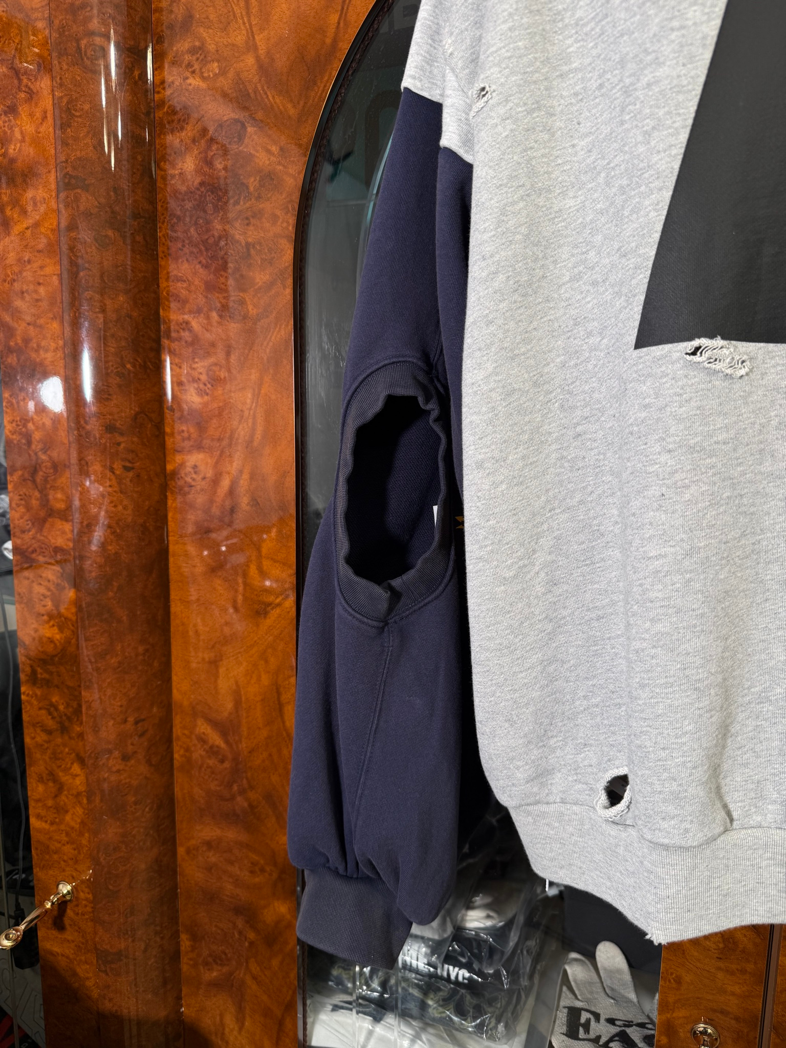 Protocol Index ARMY Reconstructed Sweatshirts Melange Grey Zip Hoodie, миниатюра 6