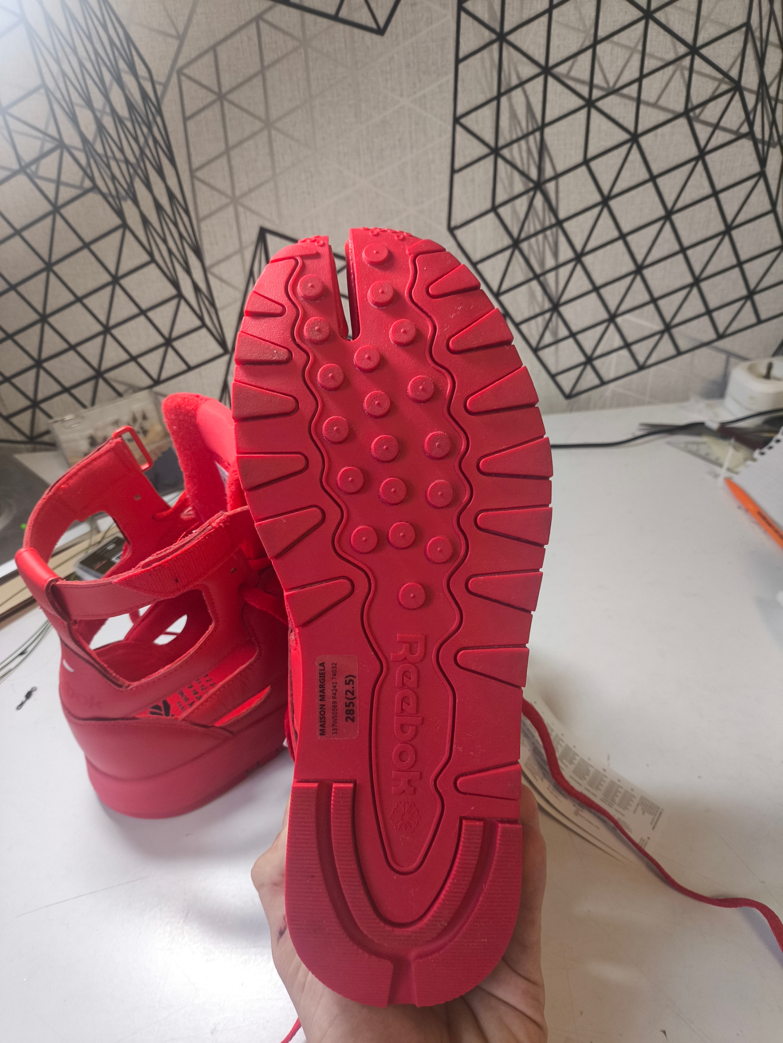 Maison Margiela x Reebok Classic Leather Tabi High Red, миниатюра 5