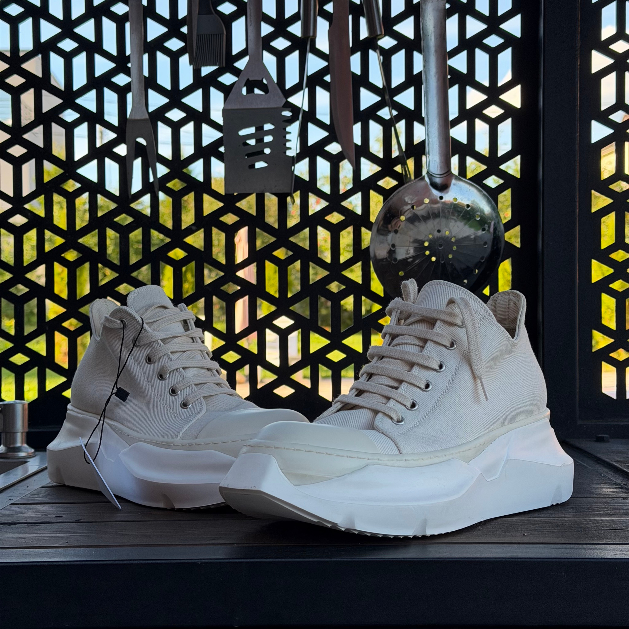 Rick Owens Abstract Ramones Low milk/milk, миниатюра 1