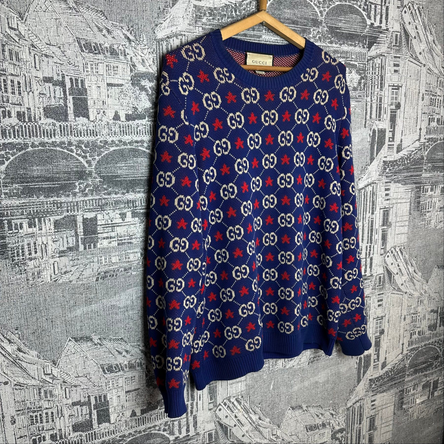 Gucci GG Star Intarsia sweater, миниатюра 1