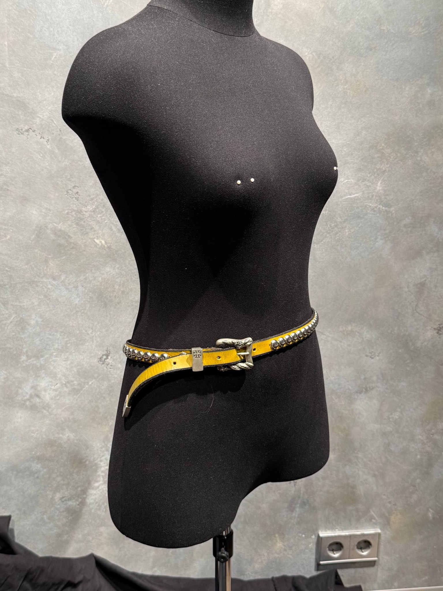 Enfants Riches Déprimés 2cm studded leather belt, миниатюра 3