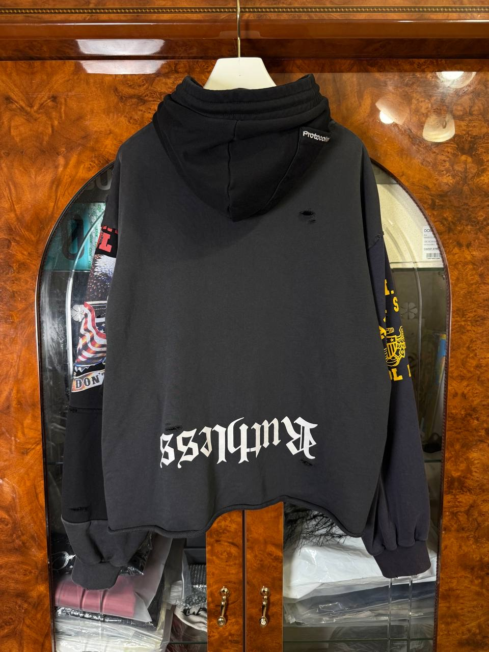 Protocol Index UPSIDE DOWN Black Zip Hoodie, миниатюра 2