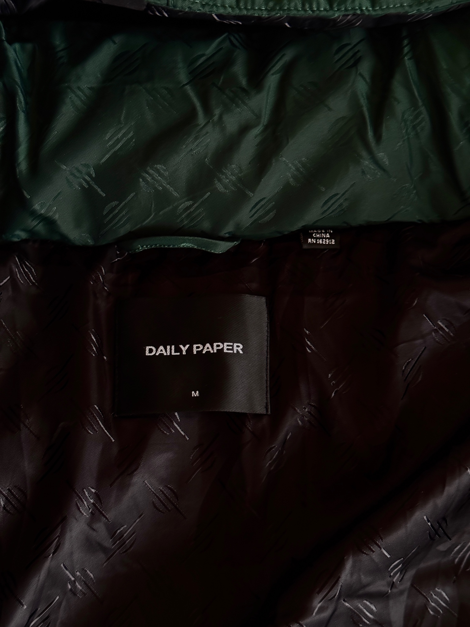 Daily Paper Rosin Green Monogram Short Puffer Jacket, миниатюра 3