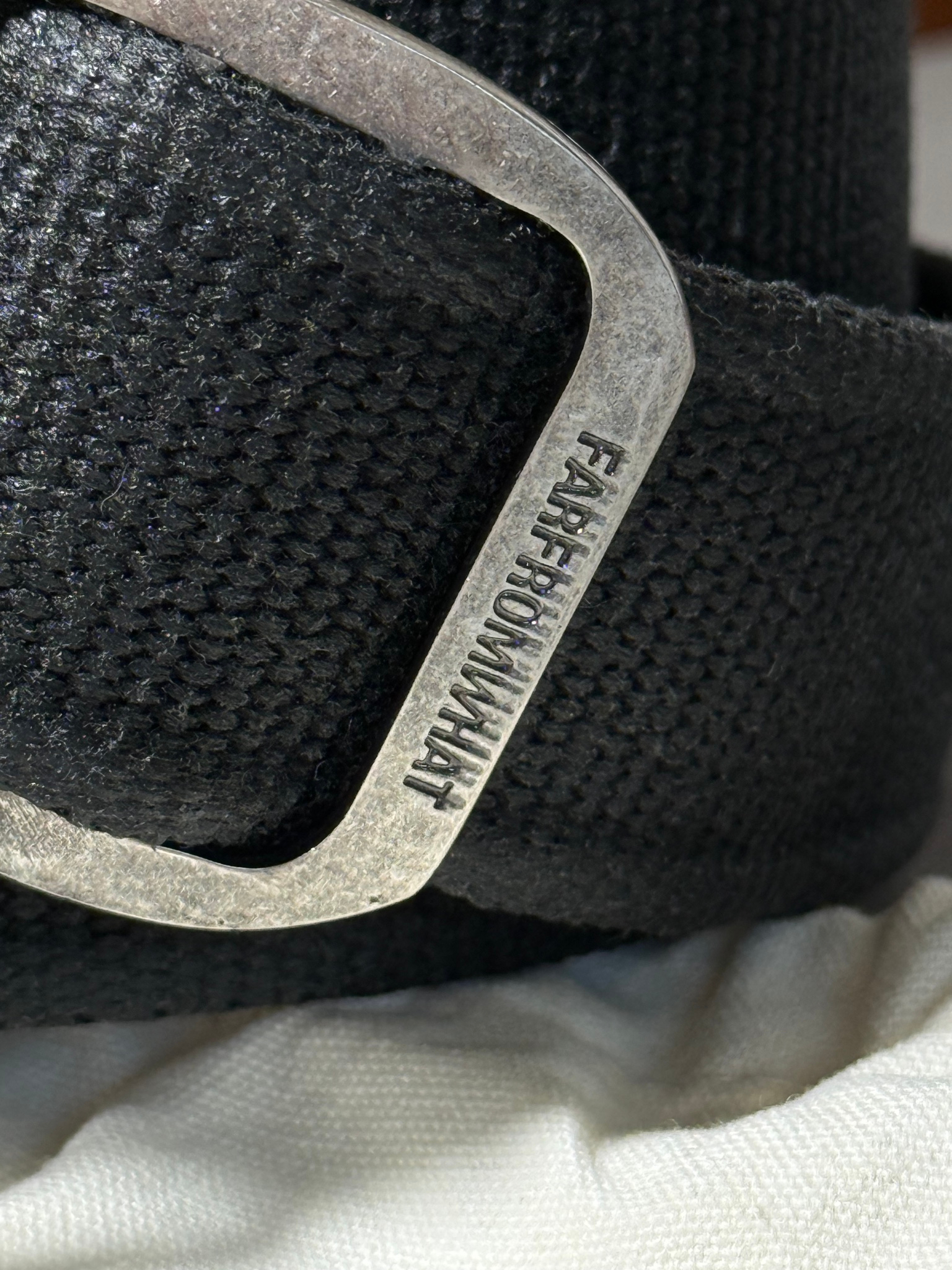 FAR FROM WHAT Coated Double Buckle Woven Belt, миниатюра 4