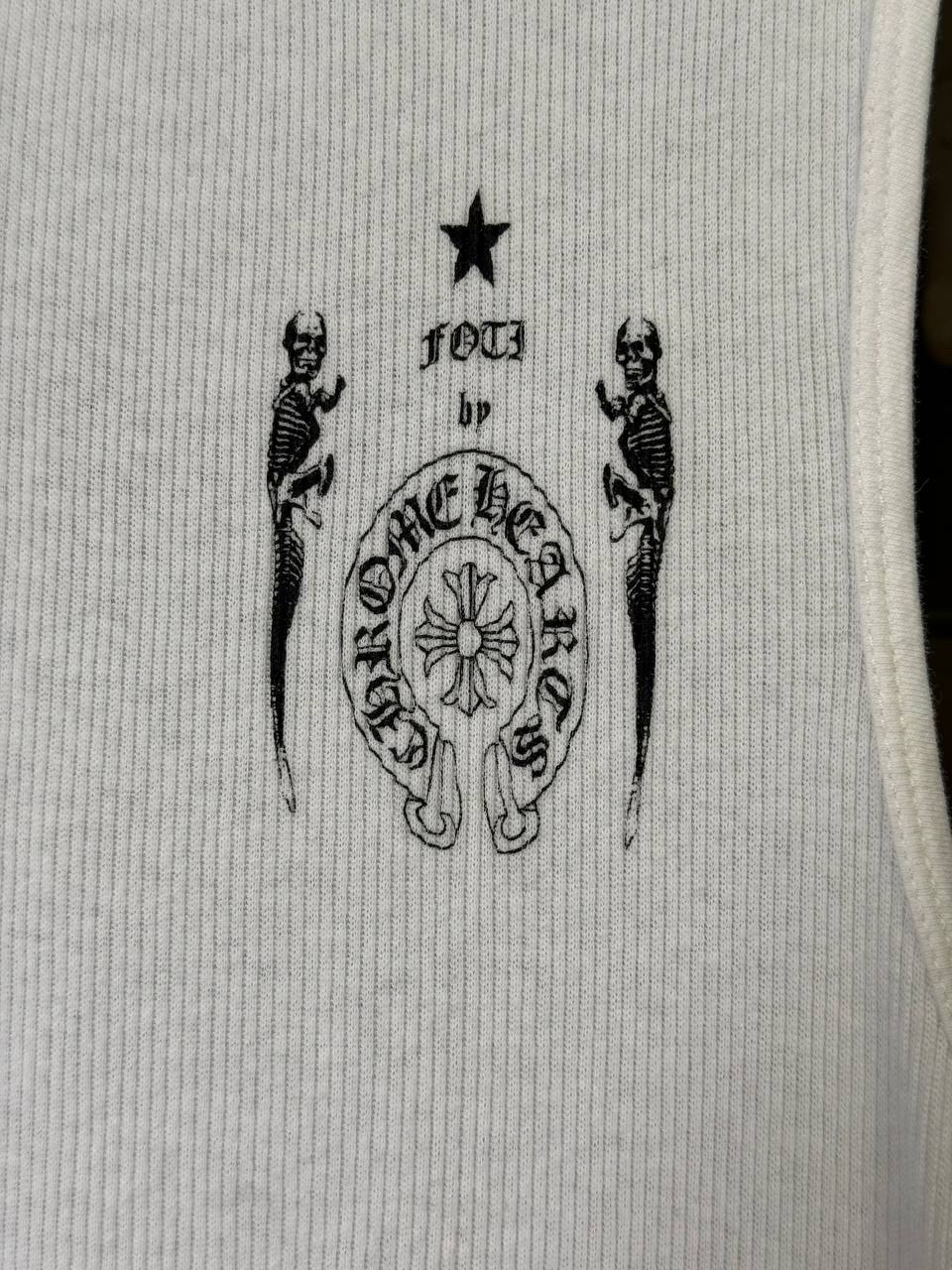 Chrome Hearts Vintage Foti Skull Red Tank Top, миниатюра 3