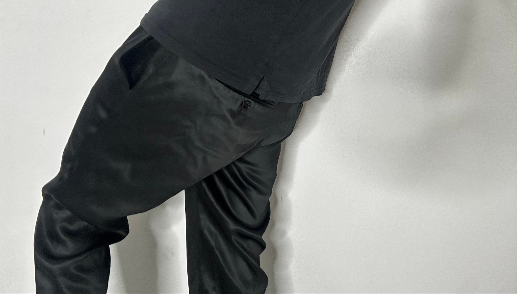 Dolce & Gabbana Vintage Satin black trousers, миниатюра 10