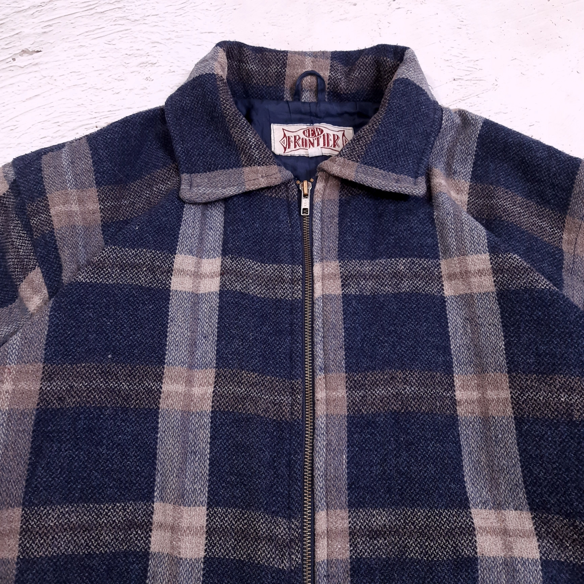 New Frontier Wool Plaid Jacket Vintage, миниатюра 2