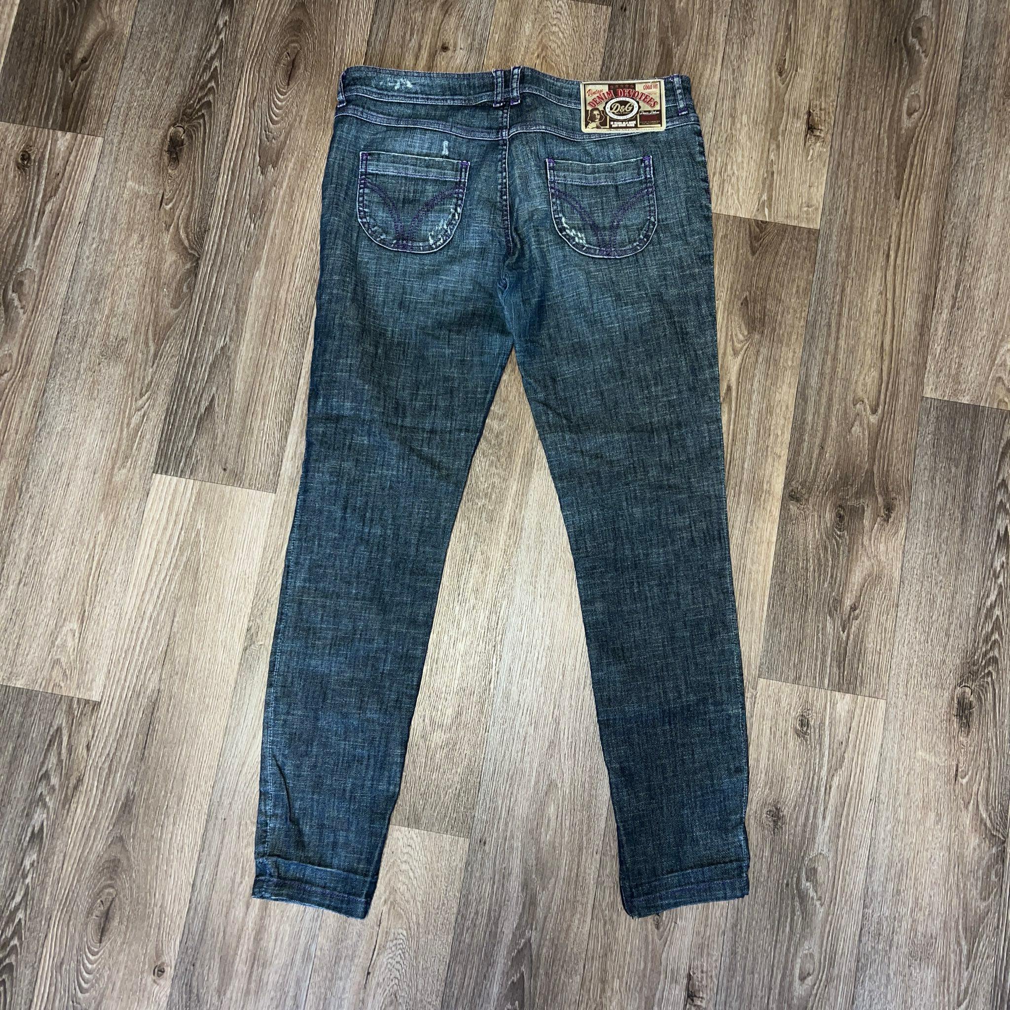 Dolce & Gabbana Vintage Low Rise Zip Up Jeans, миниатюра 4