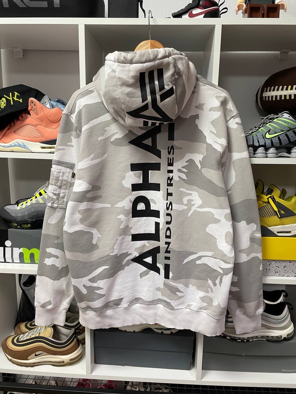Alpha Industries Back Print Hoodie Camo, миниатюра 1