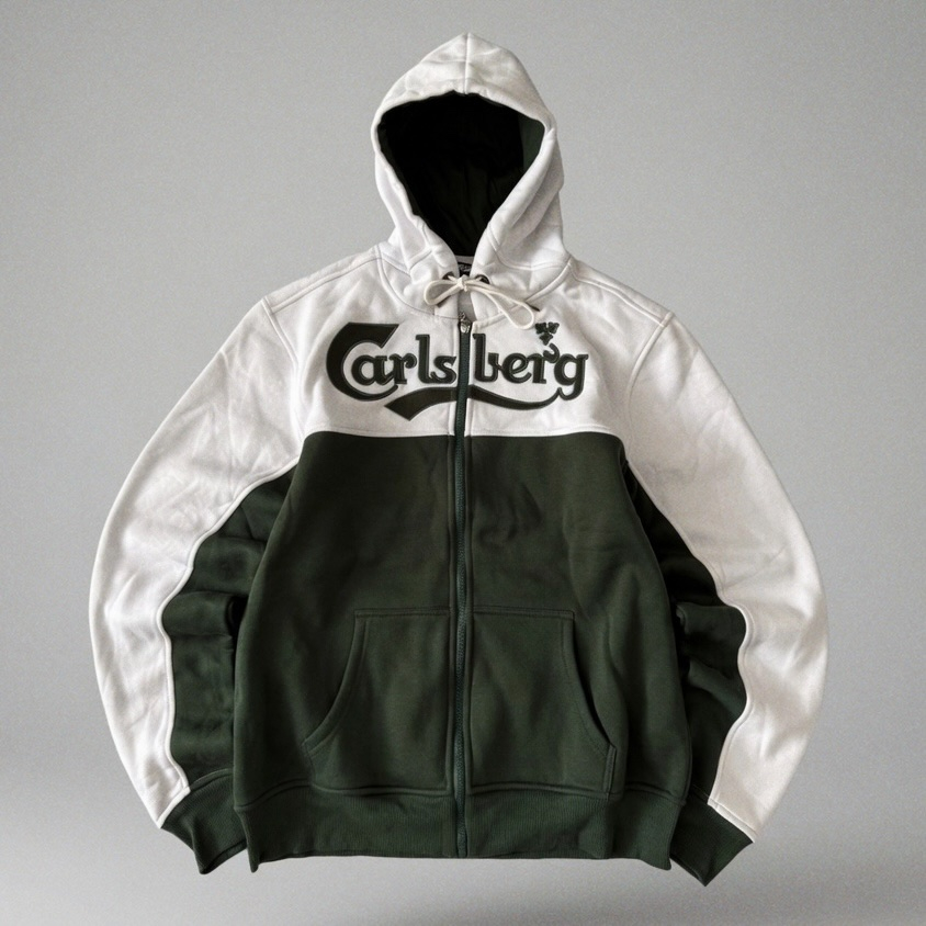 Carlsberg 2000s Vintage Promo Zip Hoodie, миниатюра 1