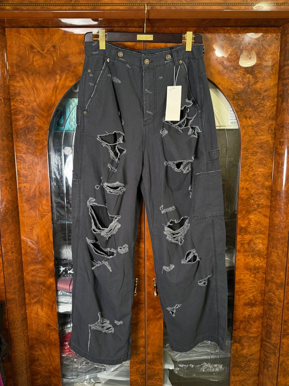 Project G/R Distressed Work Black Pants, миниатюра 1