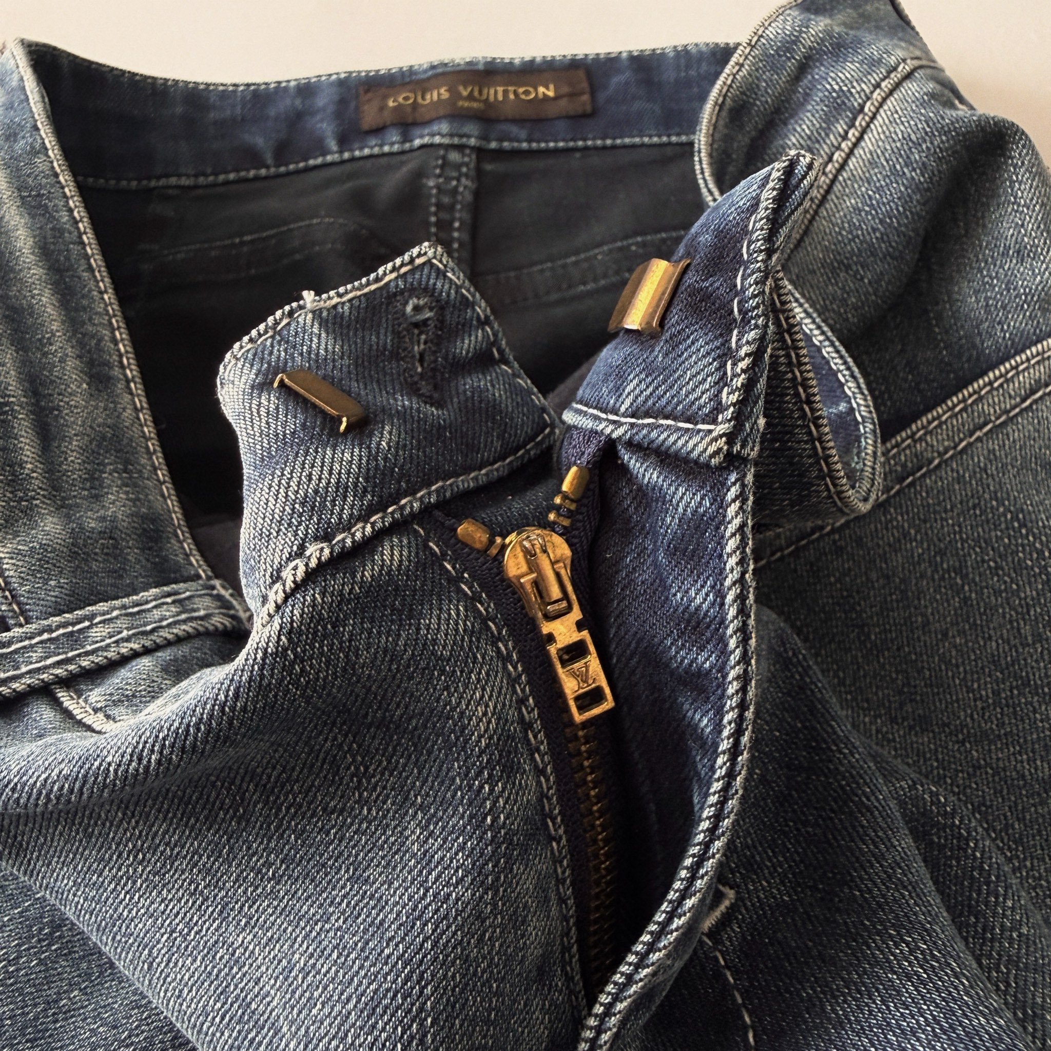 Louis Vuitton 2000s Vintage Full Zip Skinny Jeans, миниатюра 7