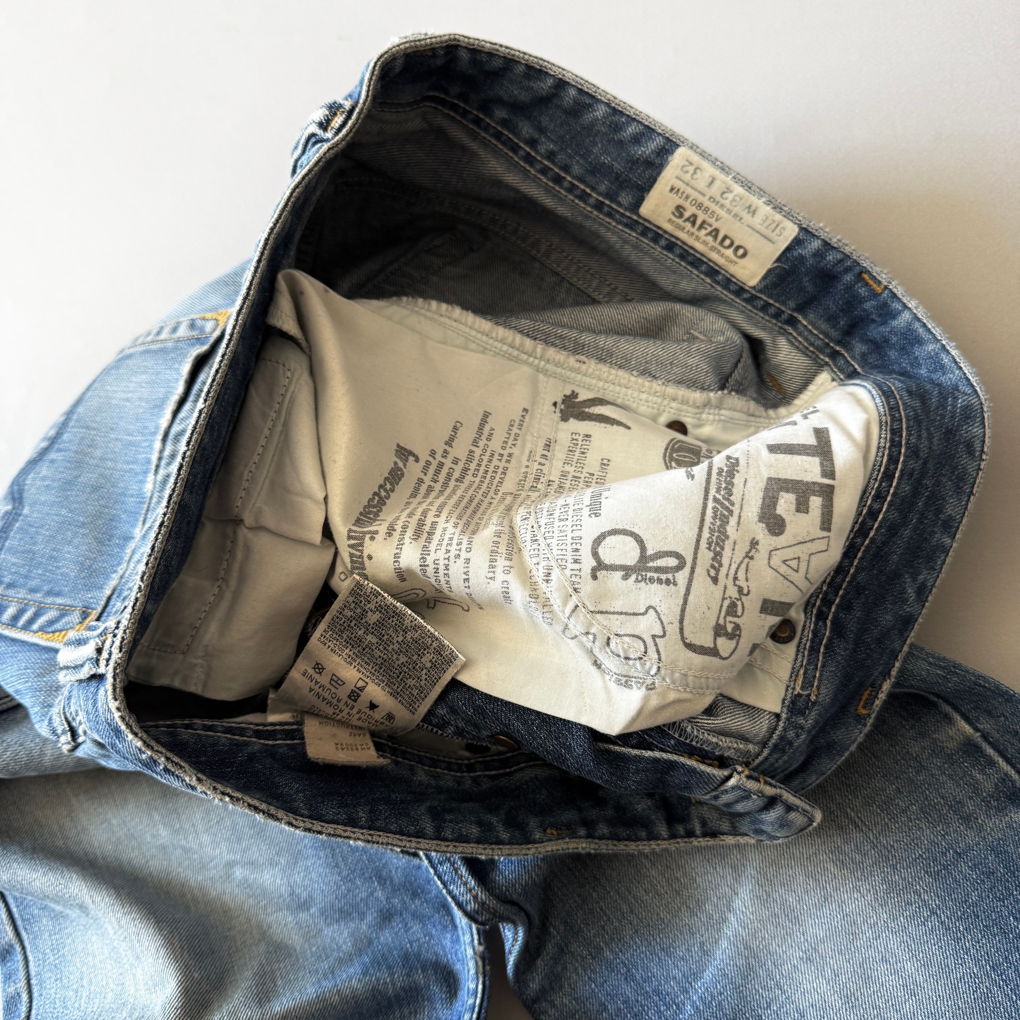Diesel 2000s Vintage Safado Distressed Jeans, миниатюра 6