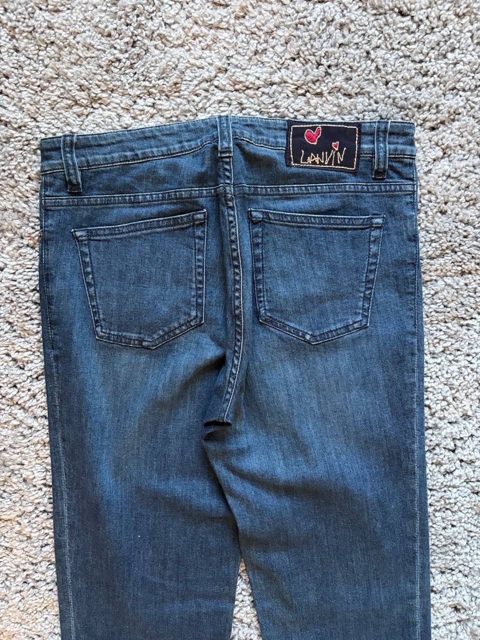 Lanvin Archive Hearts logo zip-down jeans, миниатюра 5