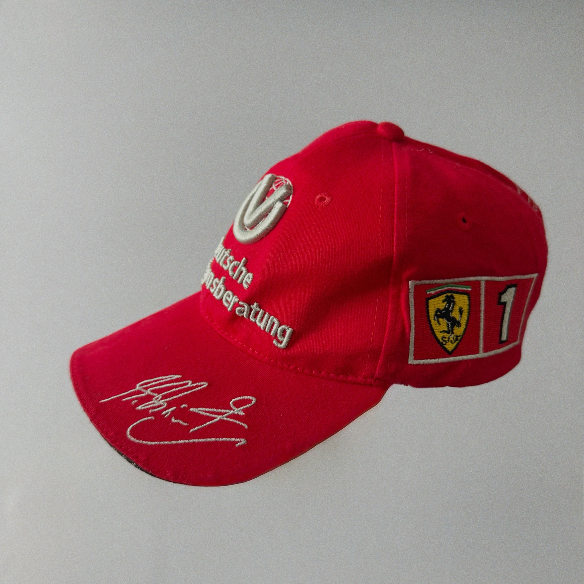 Michael Schumacher 2000s Vintage Formula 1 Ferrari Racing Cap, миниатюра 3