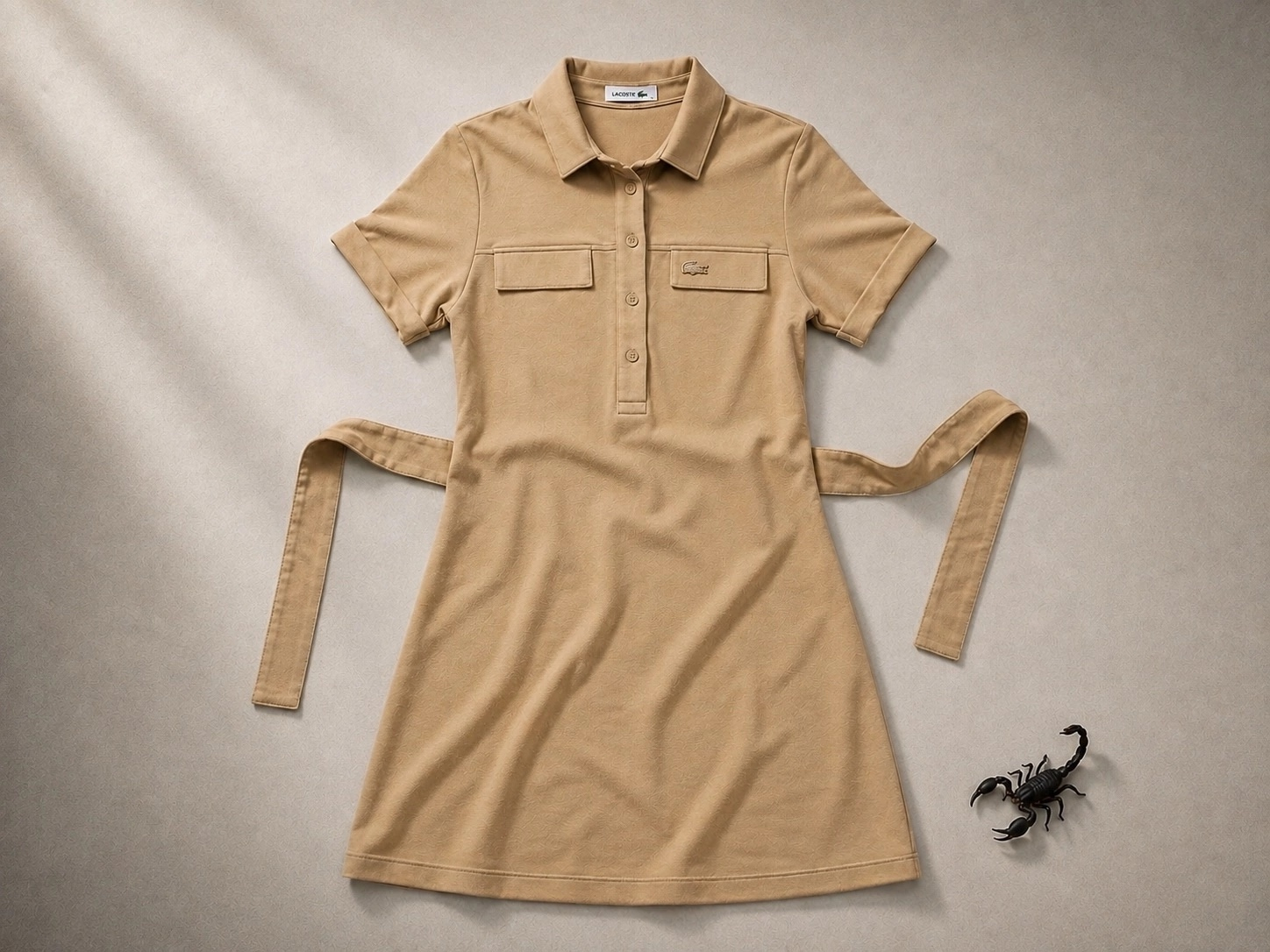 Lacoste Платье бежевое, миниатюра 1