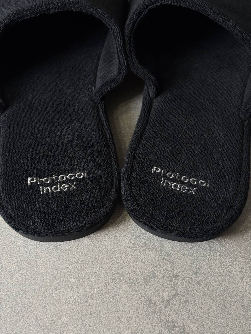 Protocol Index Black Pointed Toe Hotel Slippers, миниатюра 4