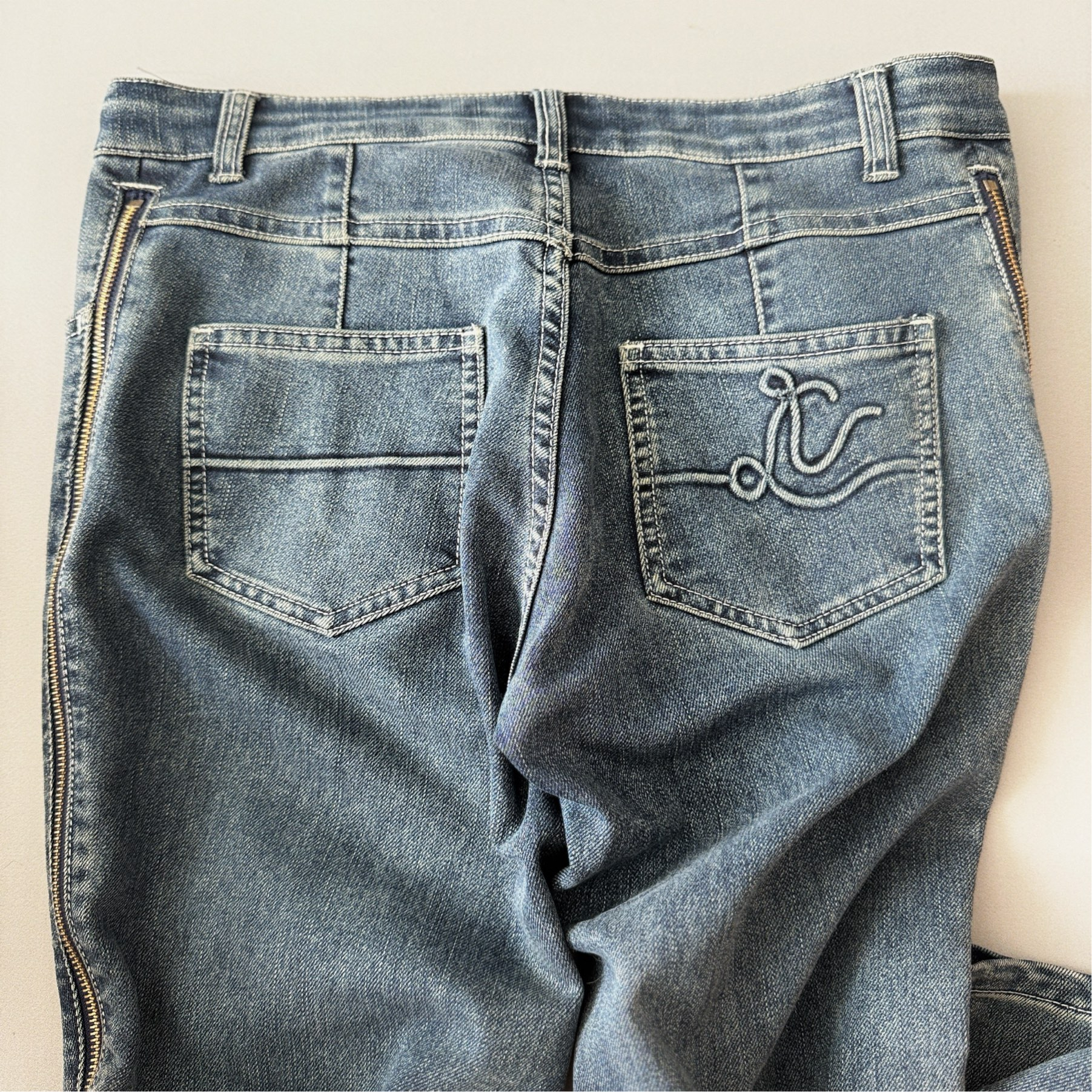 Louis Vuitton 2000s Vintage Full Zip Skinny Jeans, миниатюра 15