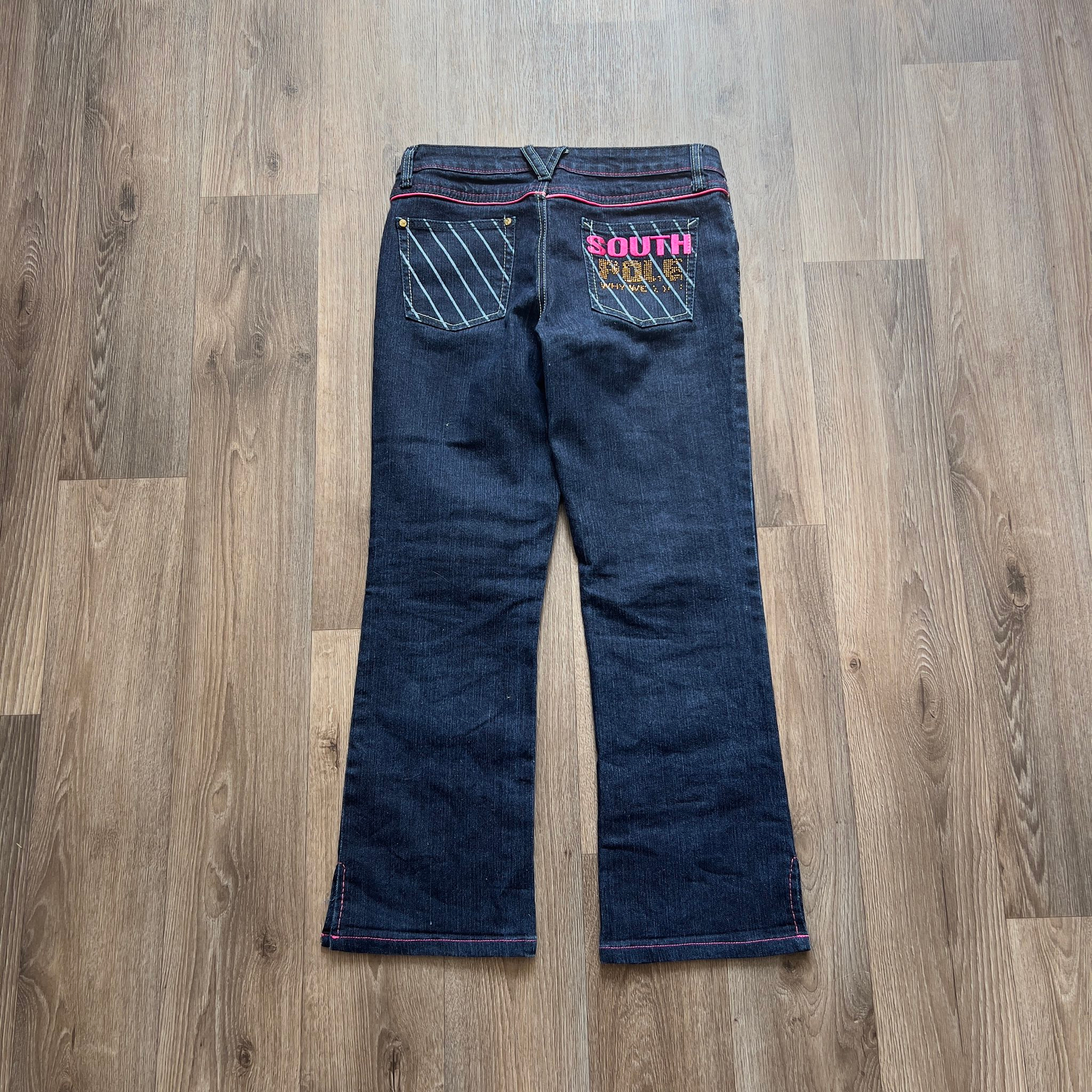 SouthPole Bootcut Low Rise Rhinestones Jeans, миниатюра 4