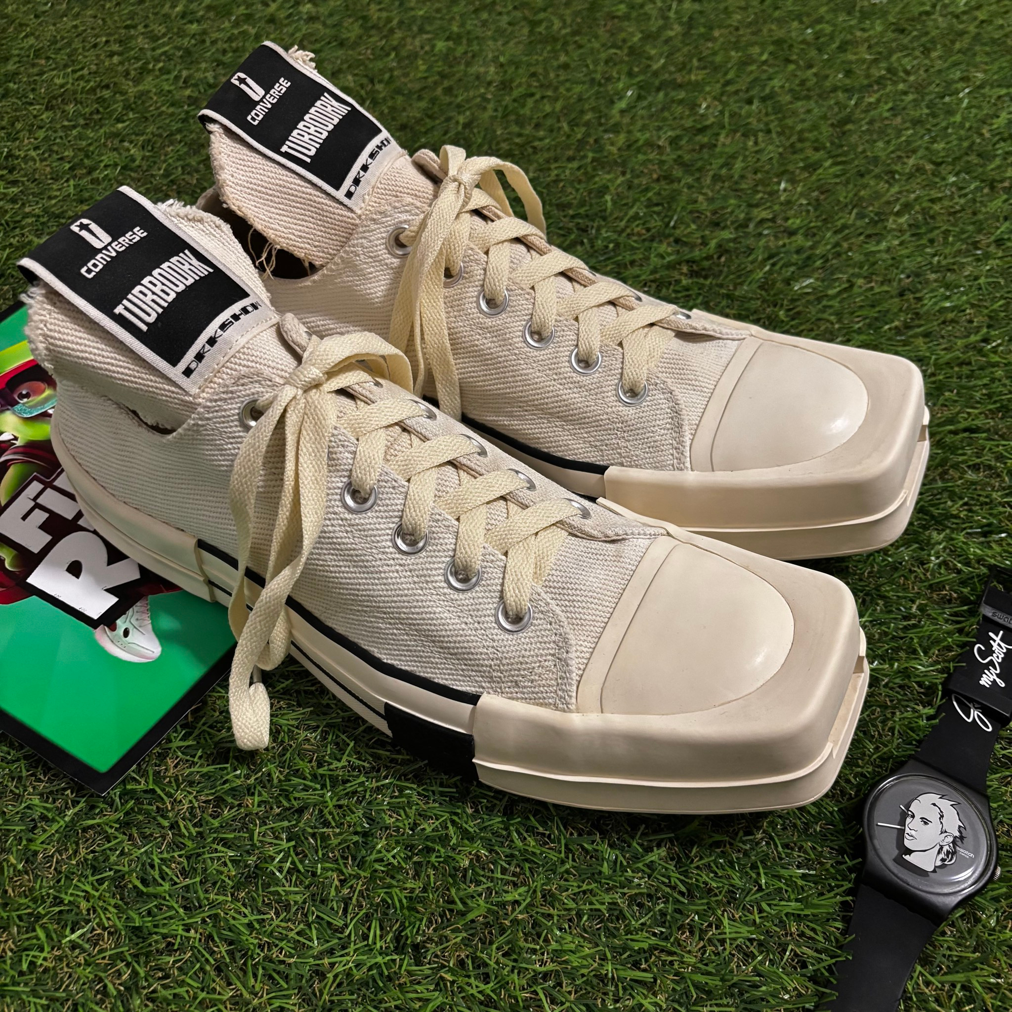 Rick Owens x Converse DRKSHDW TURBODRK «Lily White», миниатюра 3