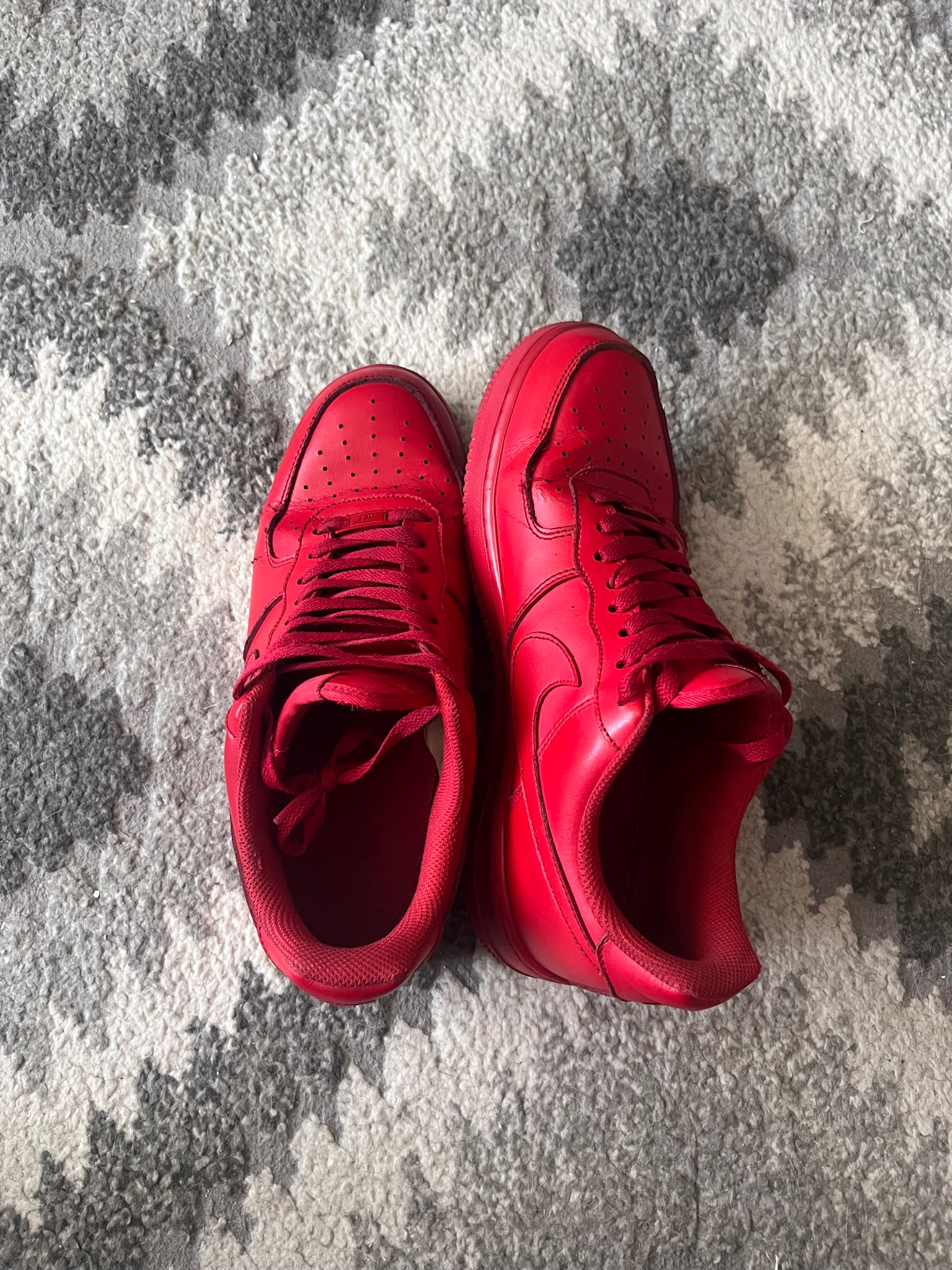 Nike Air Force 1 triple red, миниатюра 3