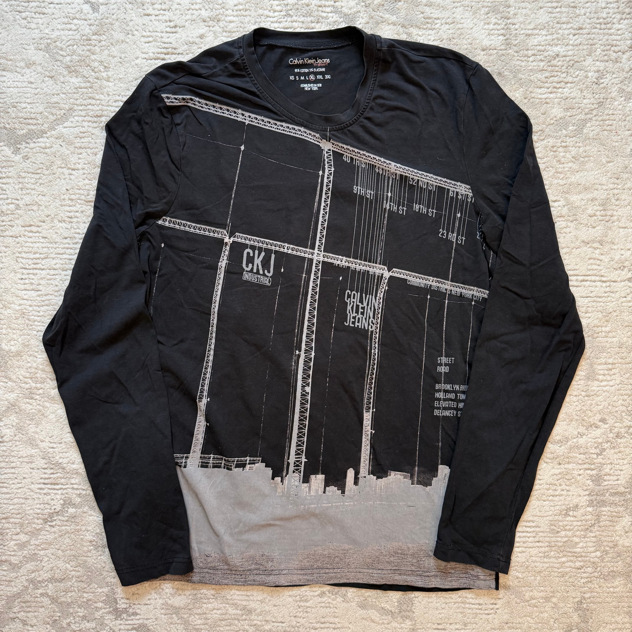Calvin Klein Jeans Longsleeve Rare Distressed, миниатюра 1