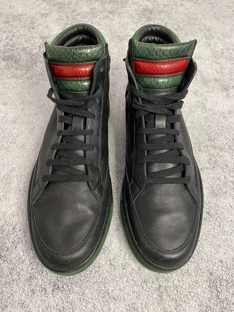 Gucci Gucci Leather & Suede 'Python Detail' High-Top Sneakers, миниатюра 4
