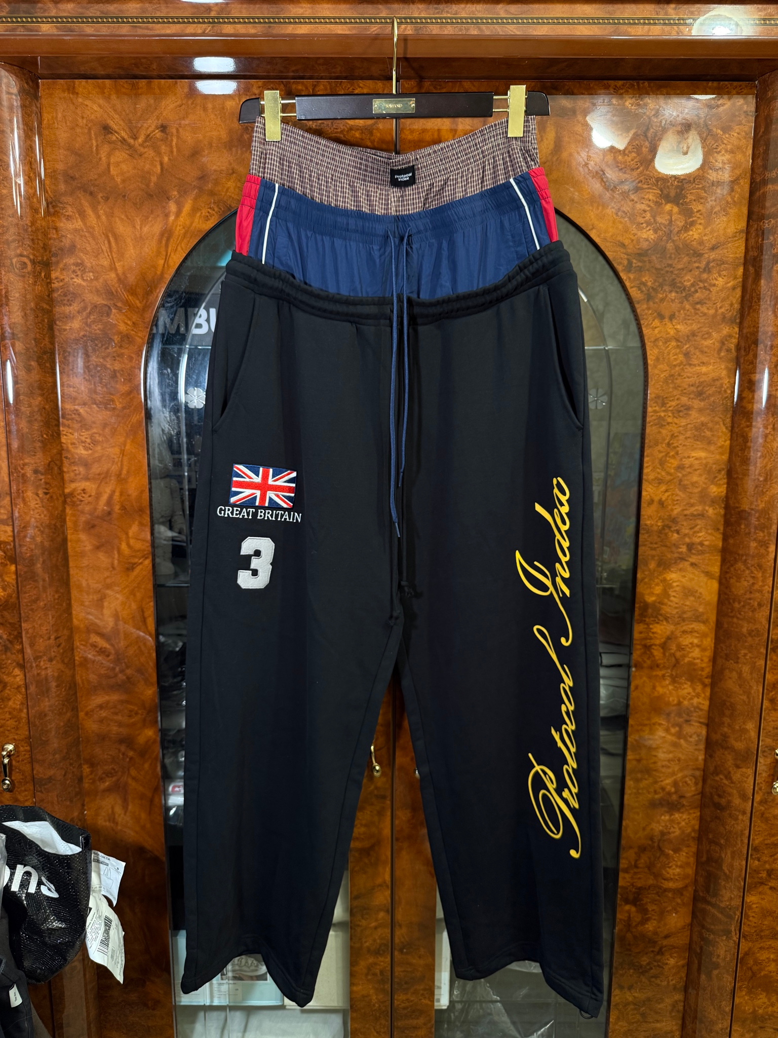 Protocol Index 3 Layered Black Sweat Pants, миниатюра 1