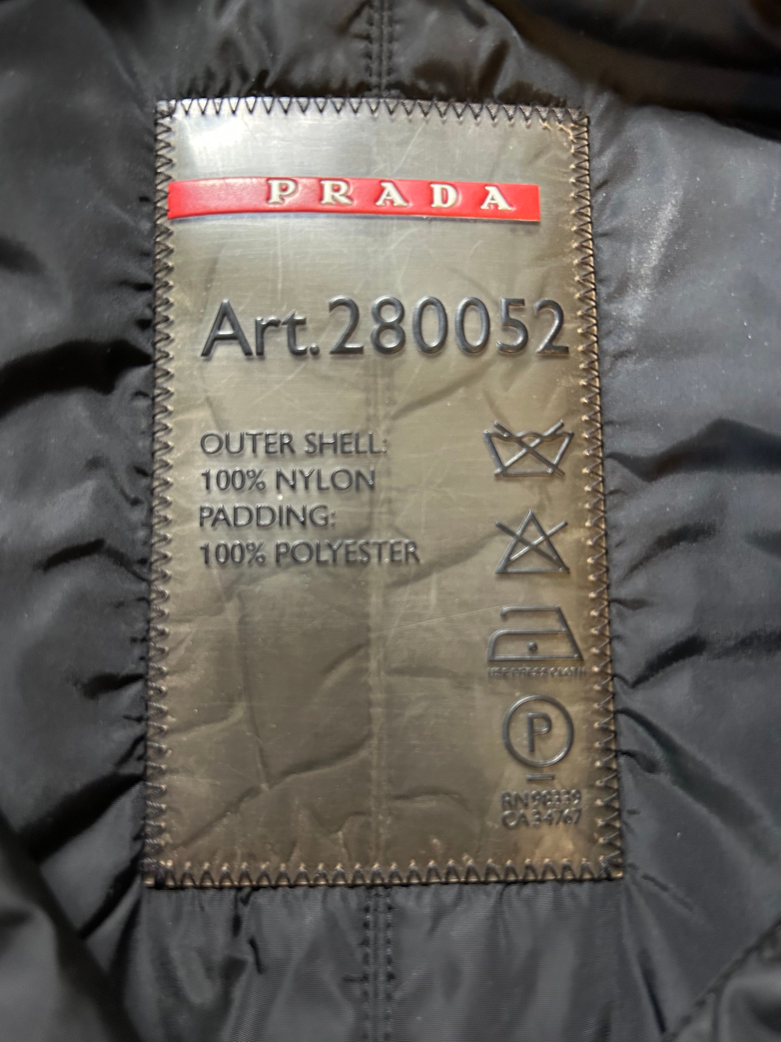 Prada Prada large hood raincoat, миниатюра 3