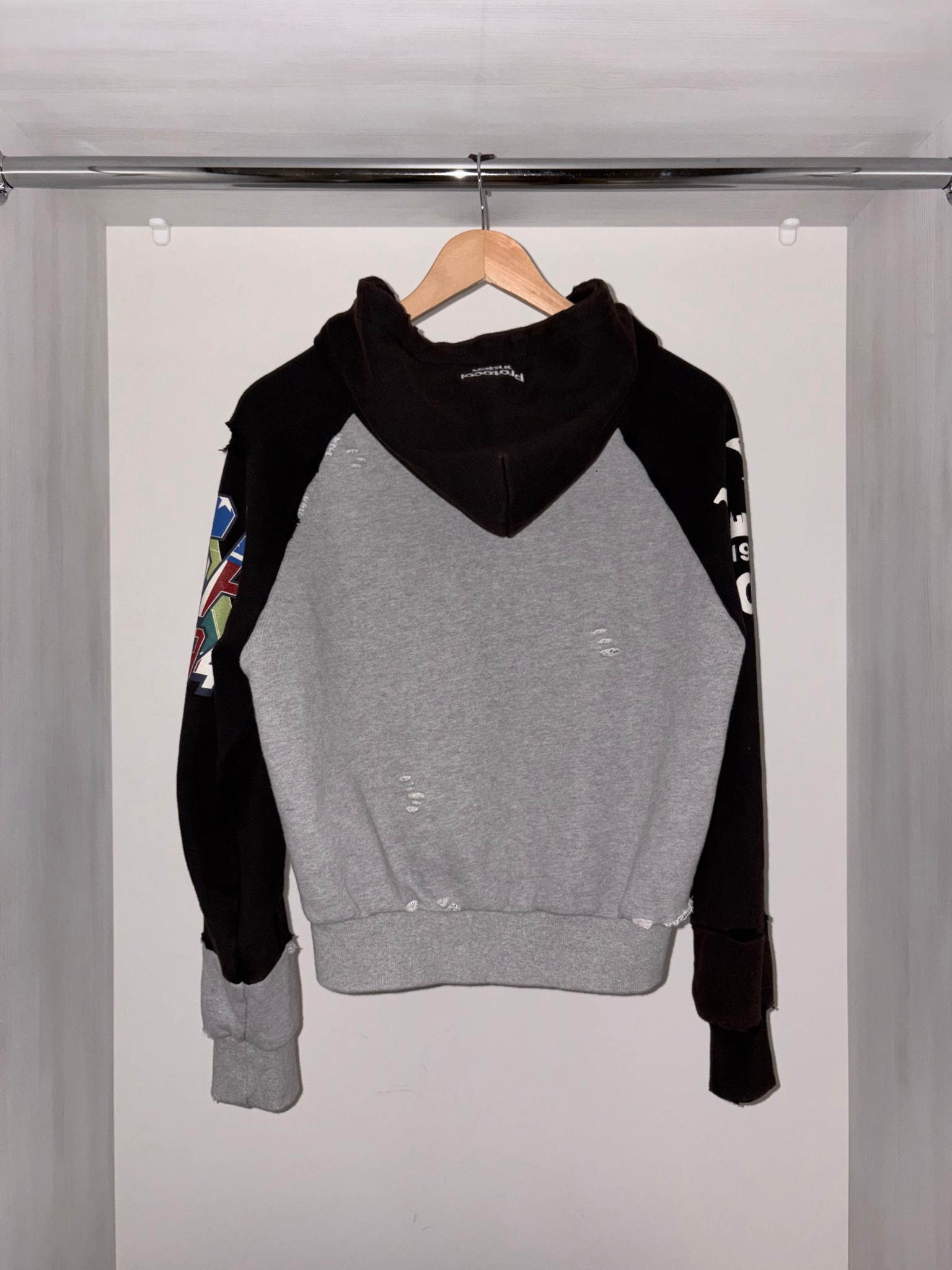 Protocol Index RECONSTRUCTED TIGHT FIT ZIP HOODIE, миниатюра 2