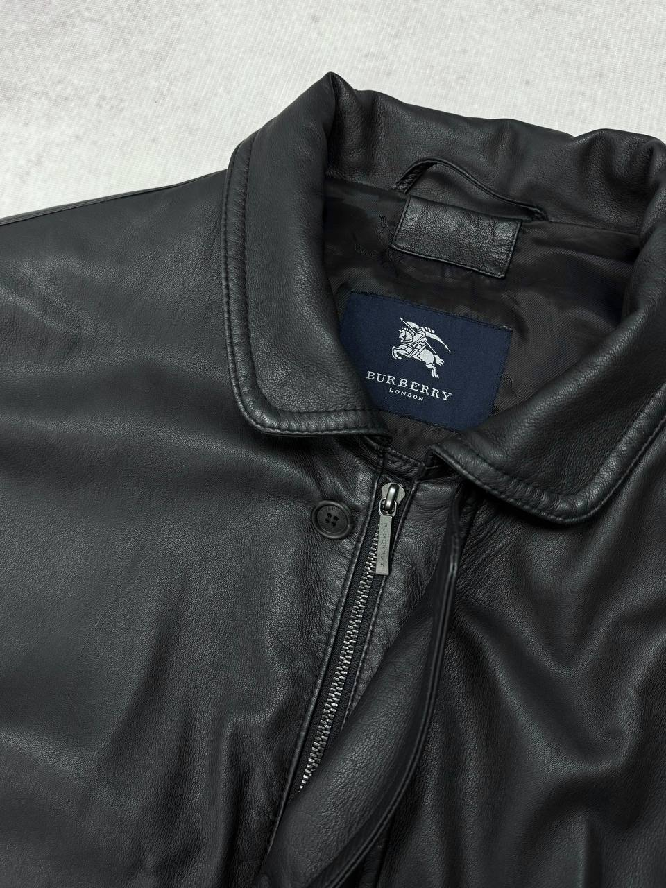 Burberry Кожаная куртка Vintage  leather coat, миниатюра 4