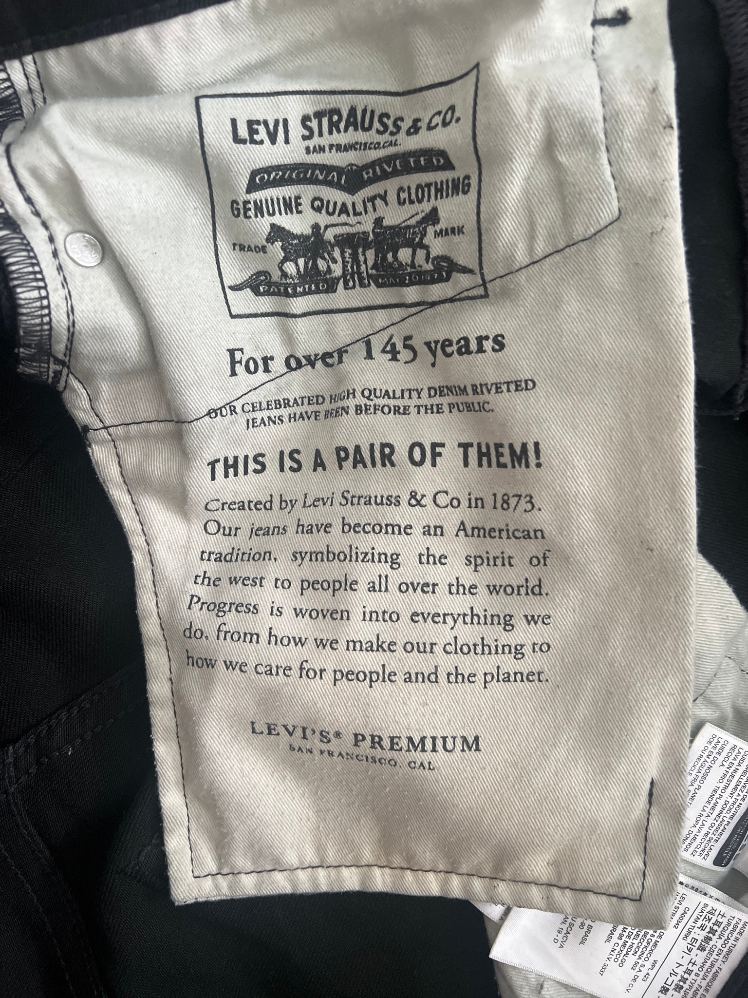 Levi’s 511 waxed straight jeans, миниатюра 8