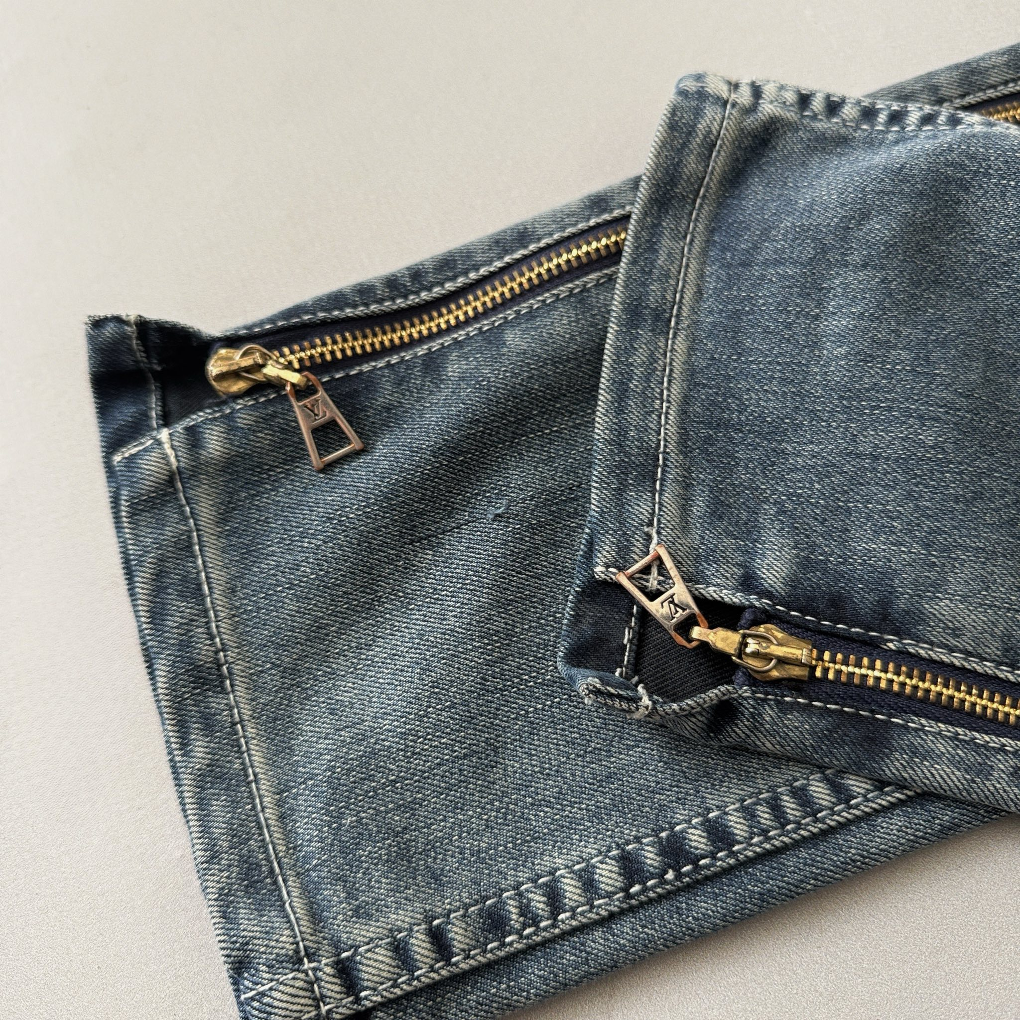 Louis Vuitton 2000s Vintage Full Zip Skinny Jeans, миниатюра 4