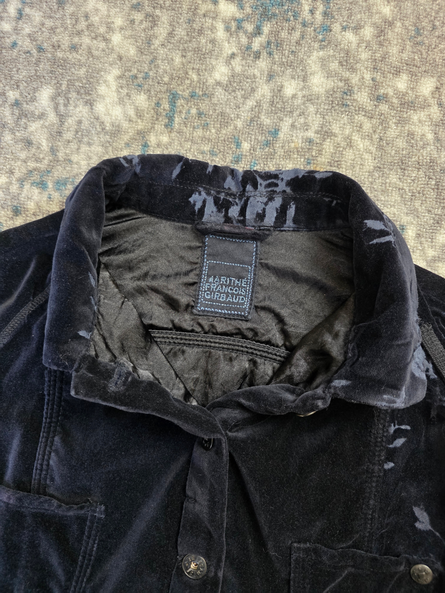Marithe Francois Girbaud Le Jean De Floral Velvet Jacket, миниатюра 3