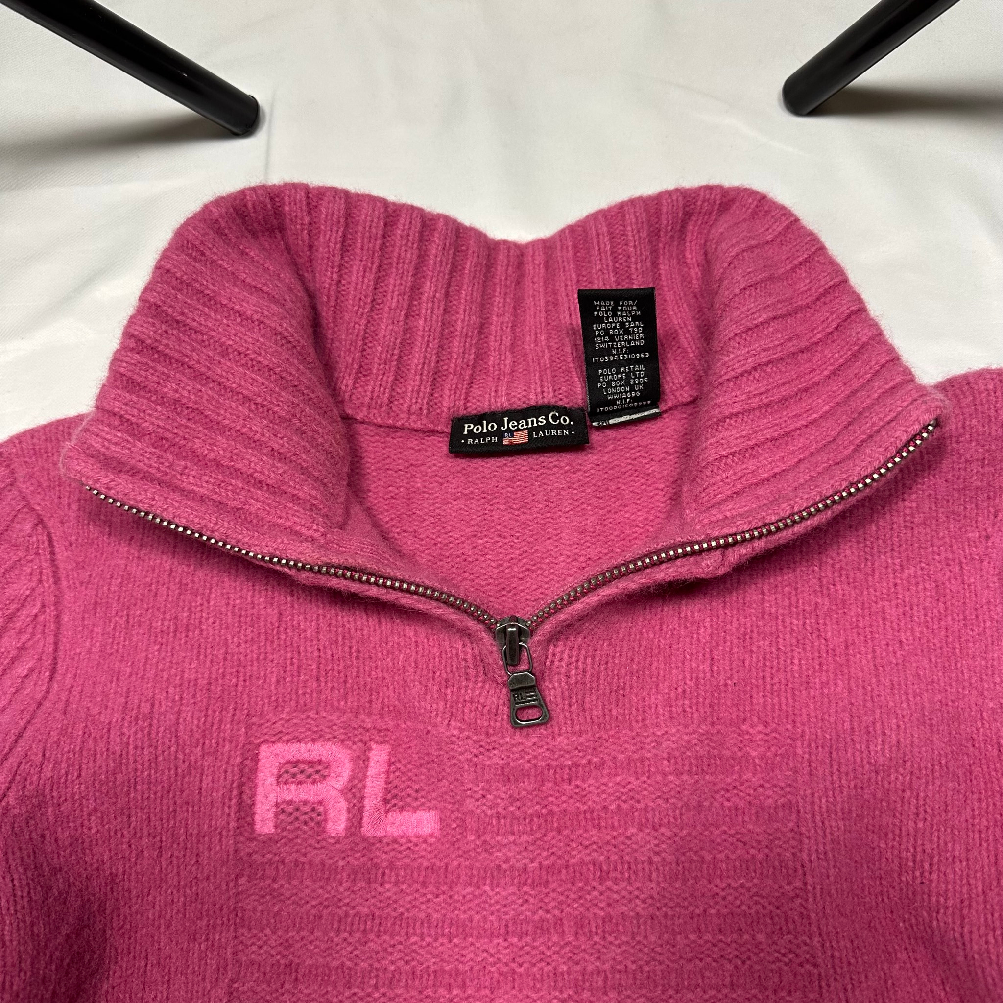 Ralph Lauren Polo jeans Co USA Flag wool 1/4 sweater, миниатюра 5
