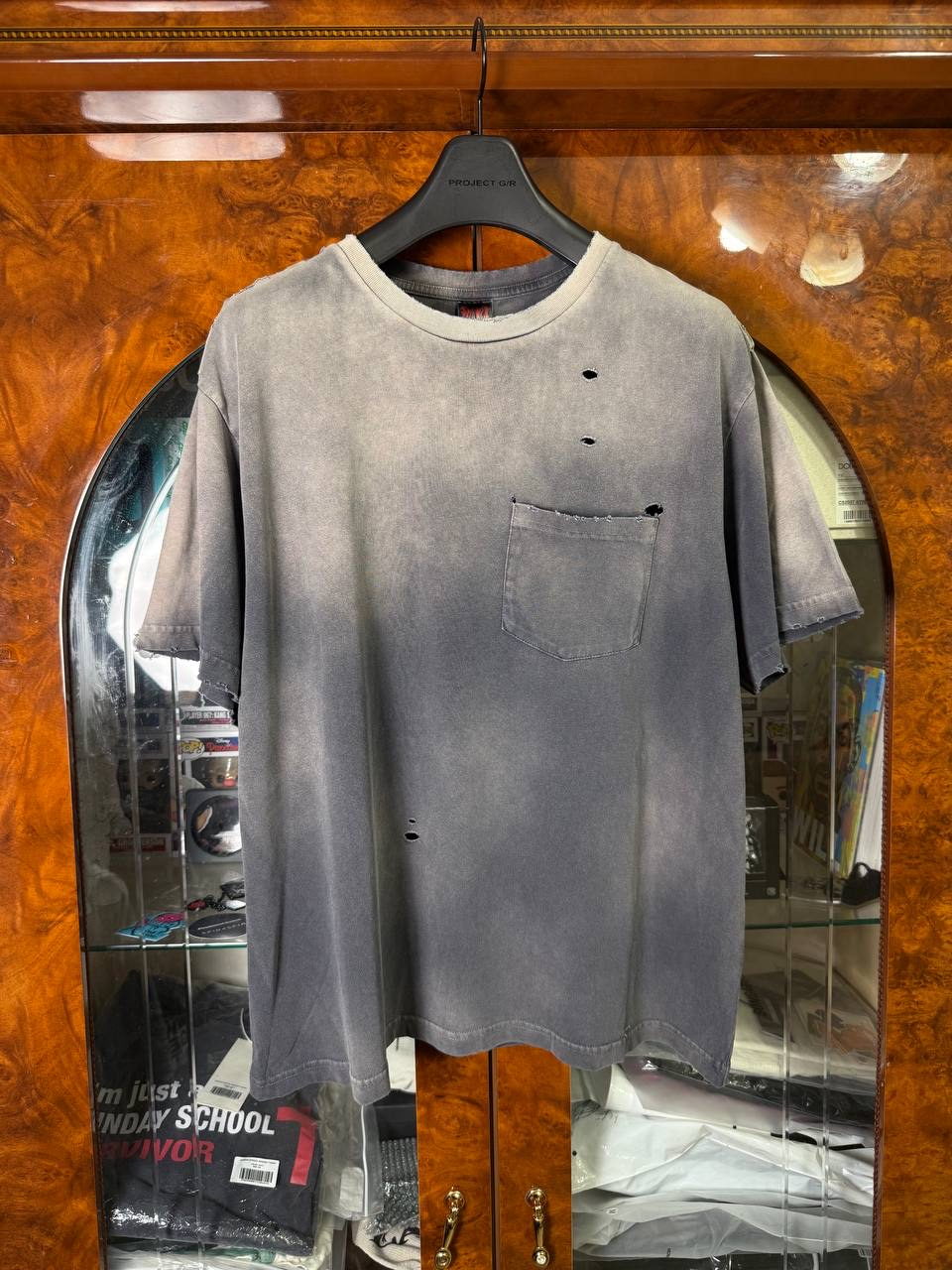 SOULDIVE Classic Pocket Vintage Gray T-shirt, миниатюра 1