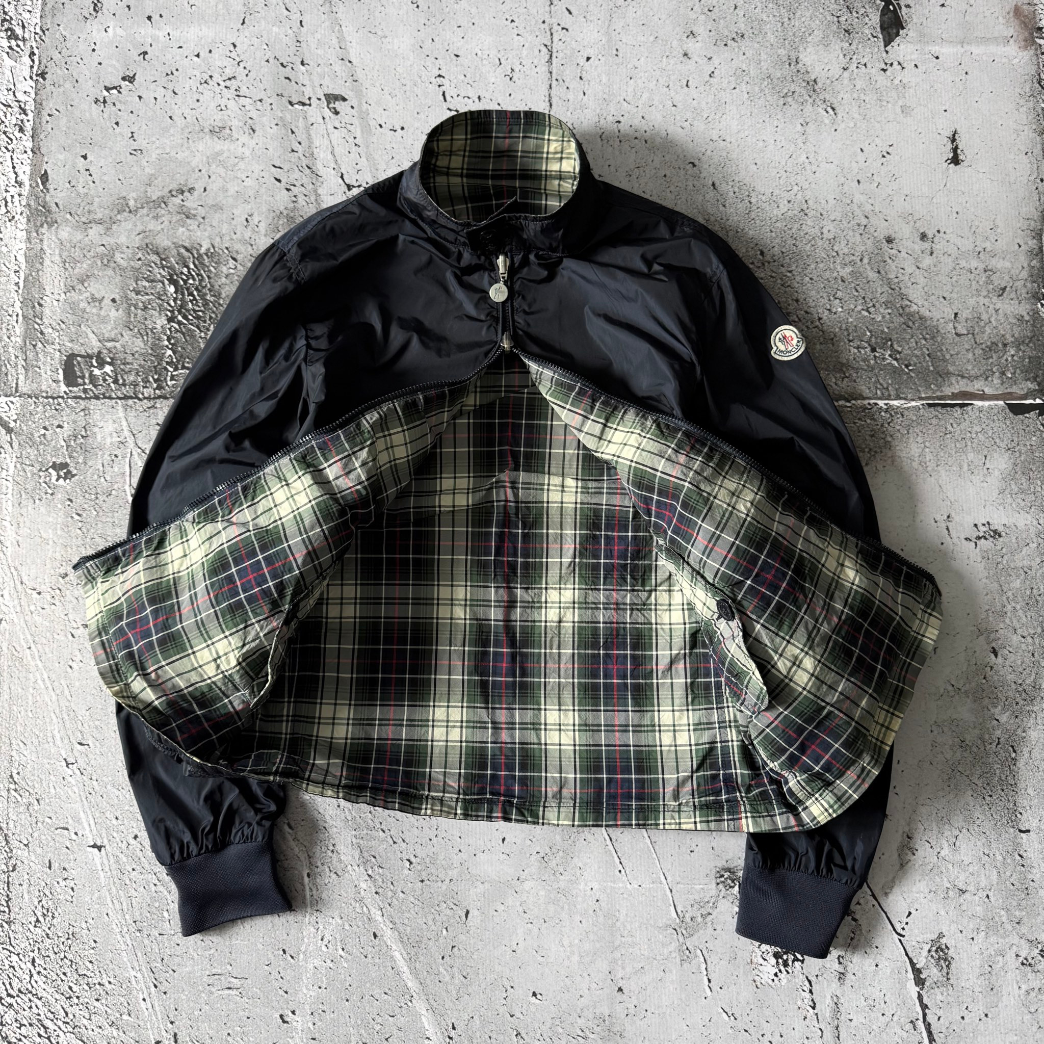 Moncler 2000s Vintage Reversible Plaid Harrington Jacket, миниатюра 2