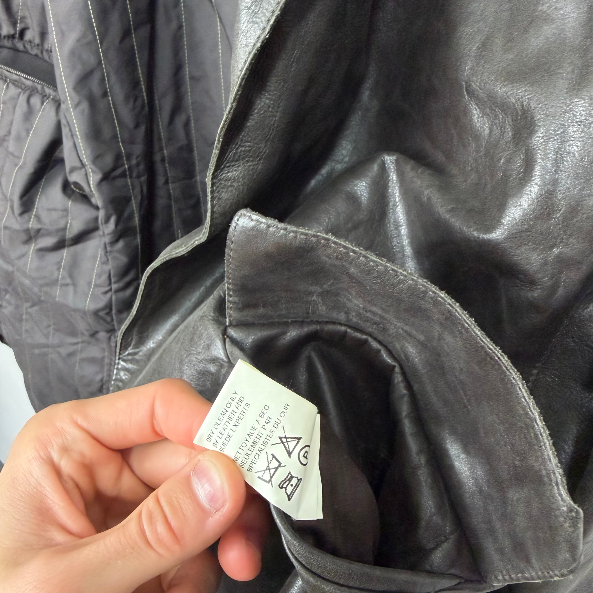 Kenzo Homme Vintage 00’s Leather Jacket, миниатюра 16