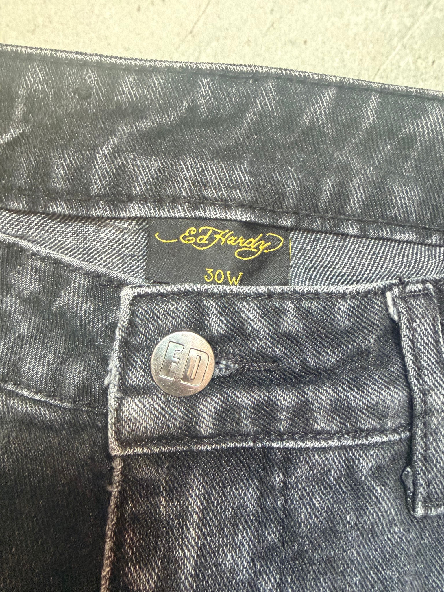Ed Hardy Battle-Dragon Tattoo Baggy Y2K jeans, миниатюра 7