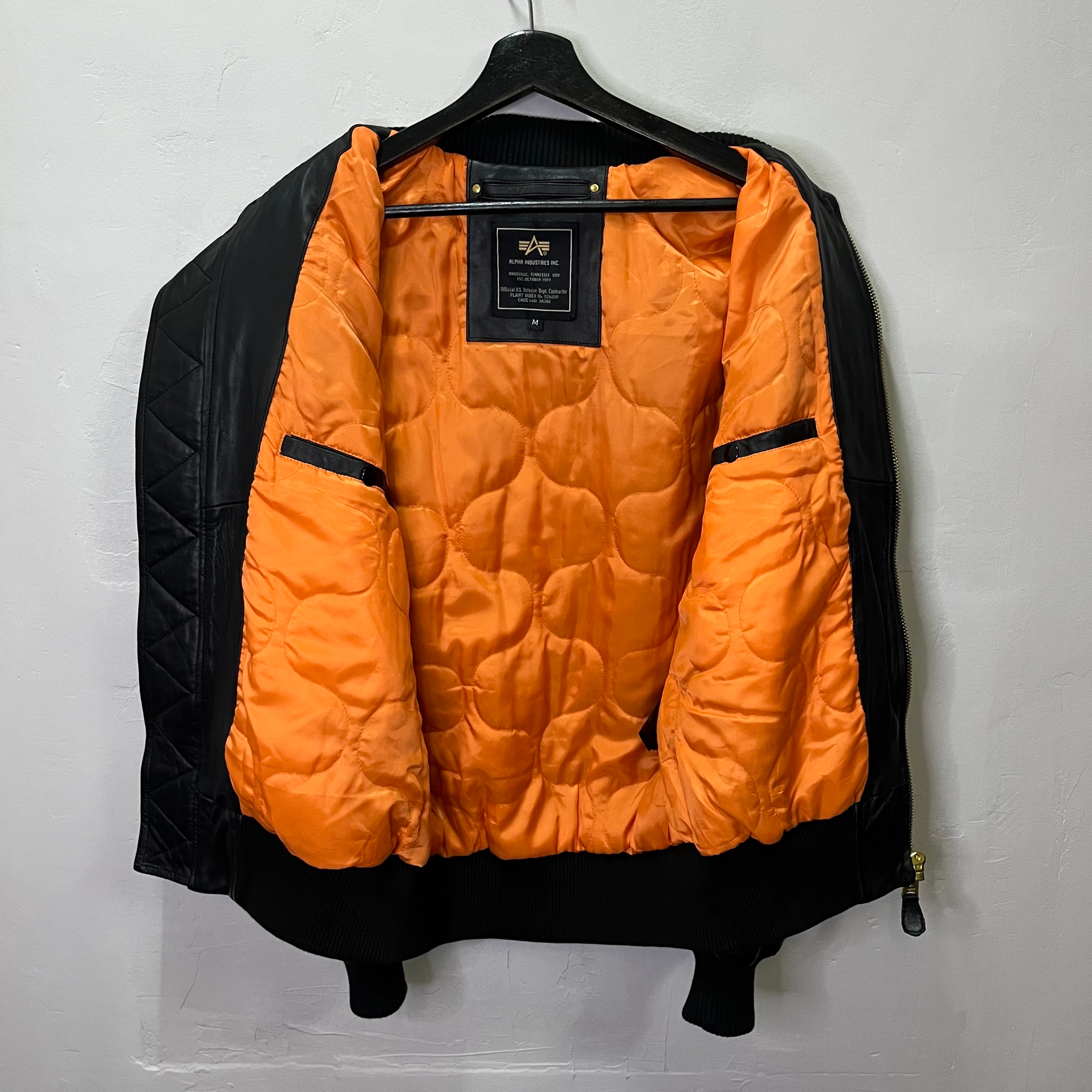 Alpha Industries Leather MA-1 Bomber Jacket, миниатюра 6