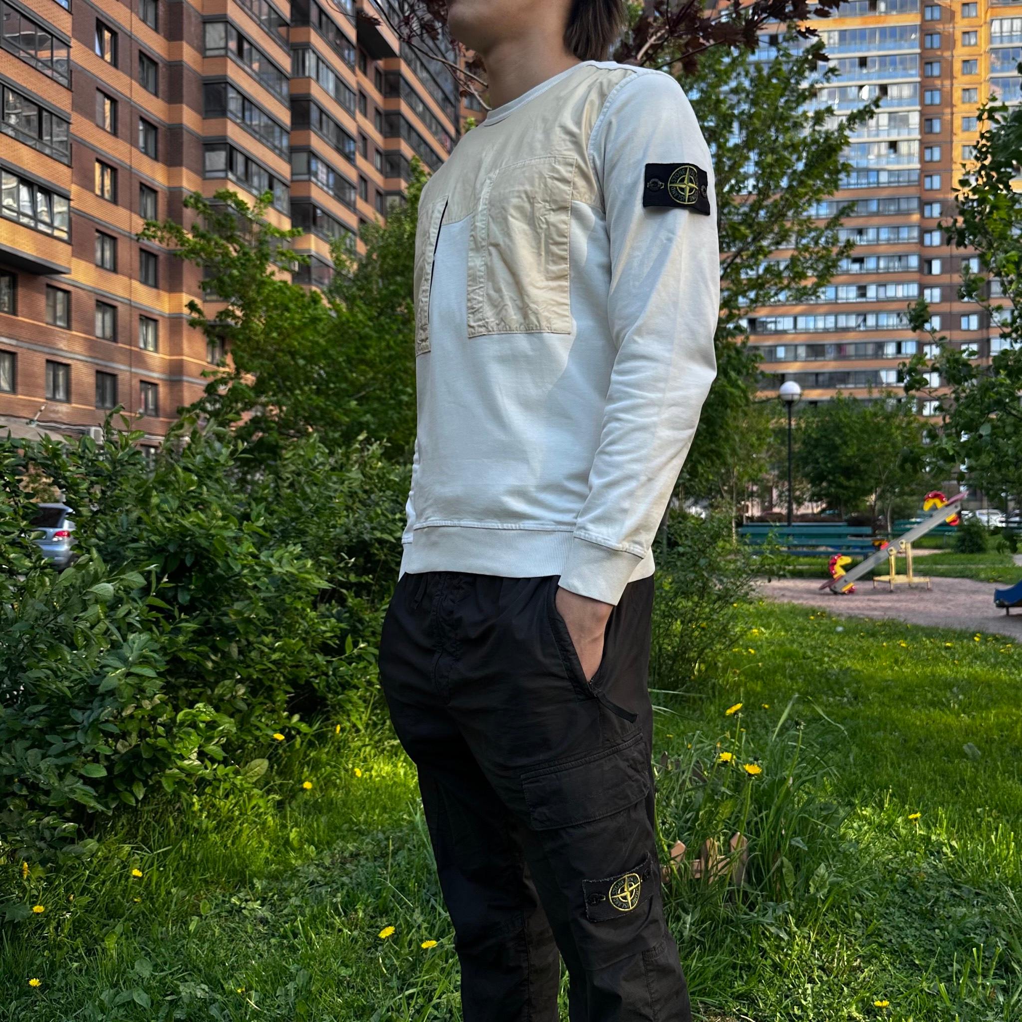 Stone Island Sweatshirt nylon front, миниатюра 1