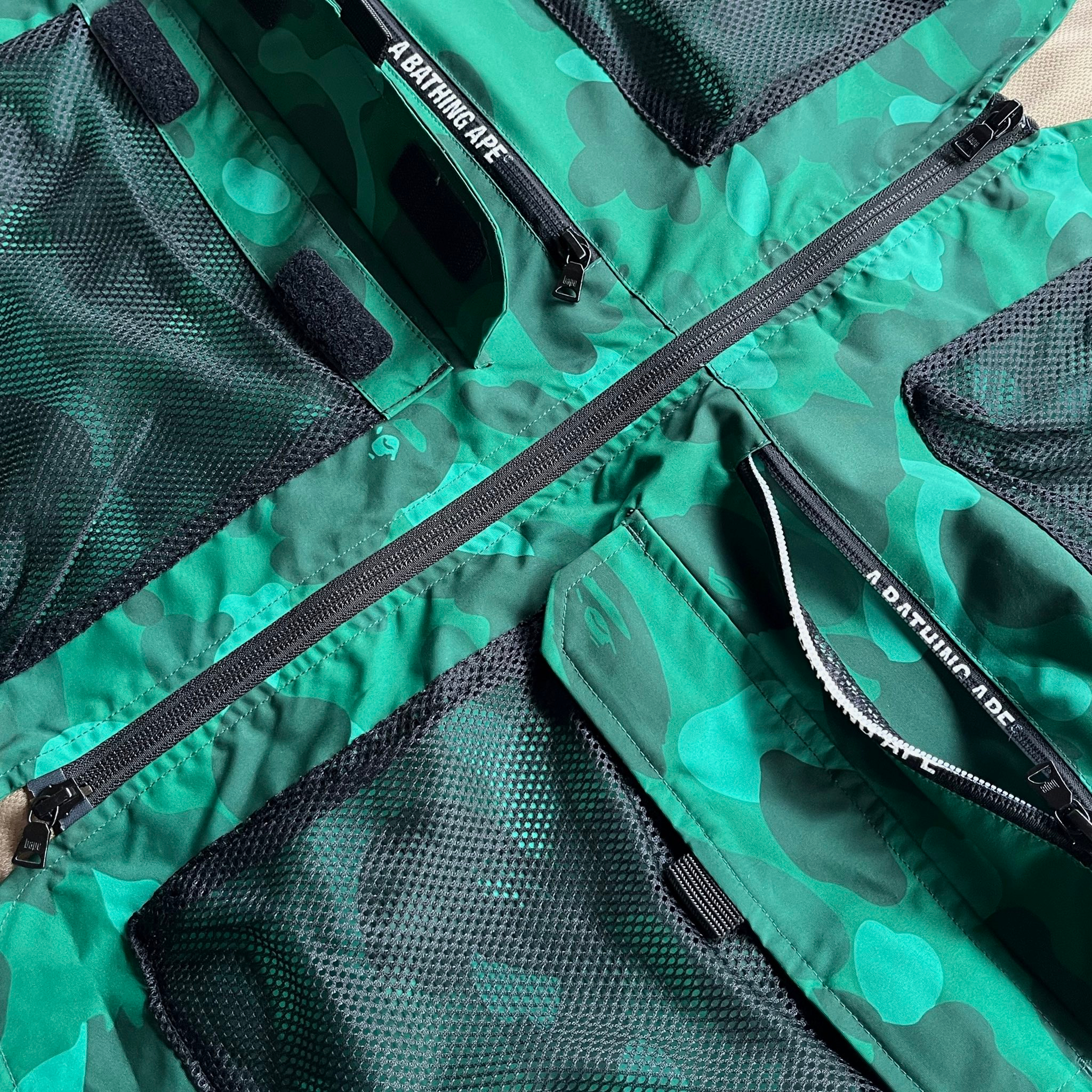 Bape Color Green Camo Utility Vest, миниатюра 4