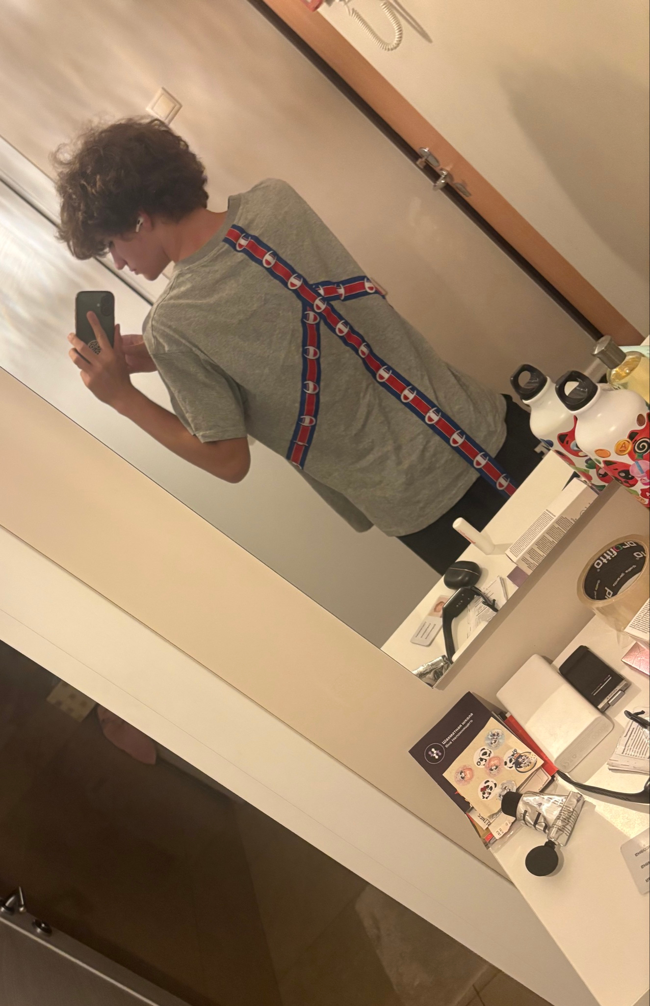 Vetements x Champion FW17 "Peace Sign" Appliqué Tee, миниатюра 2