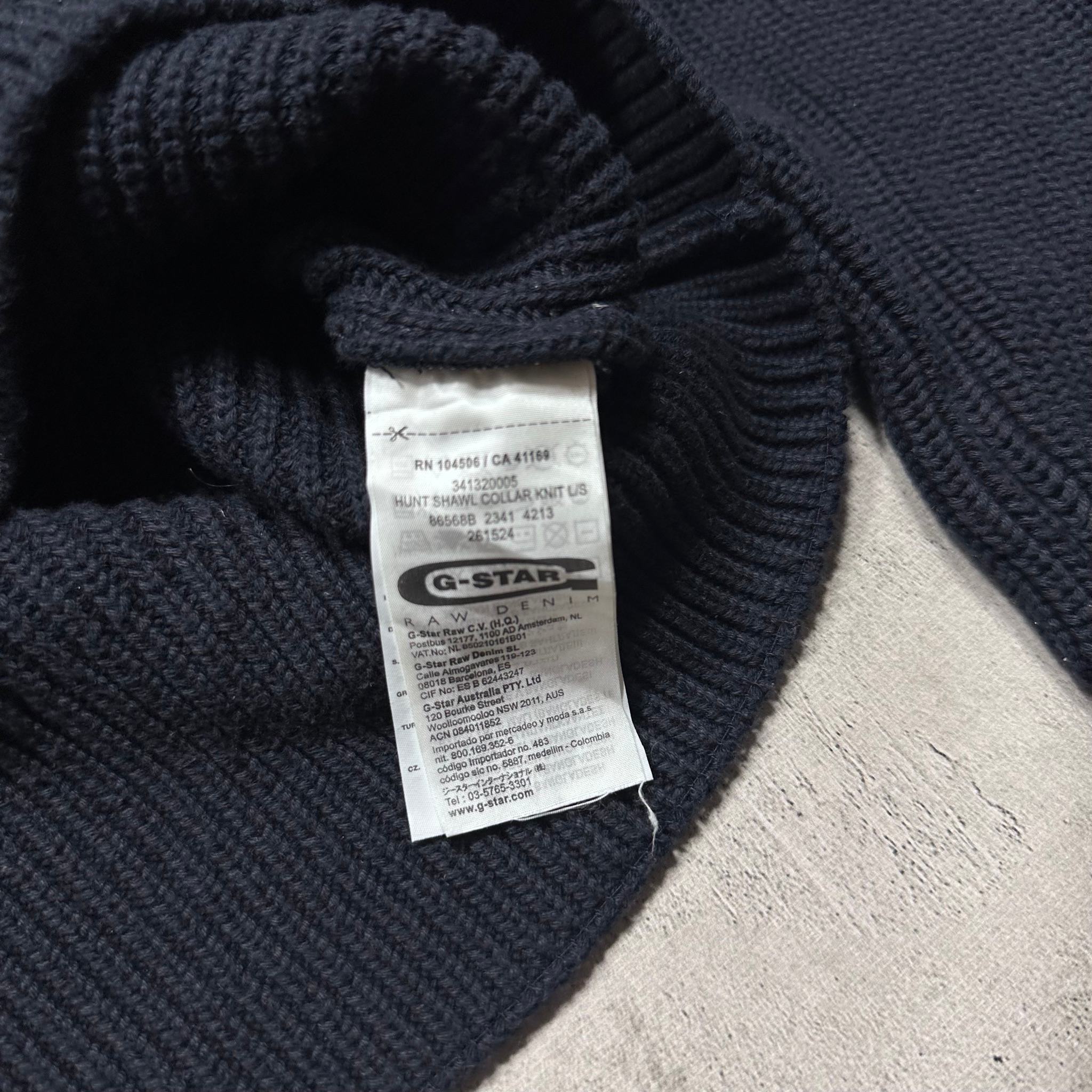G-STAR RAW Cotton Chunky-Knit Jumper Sweater (dark blue), миниатюра 6