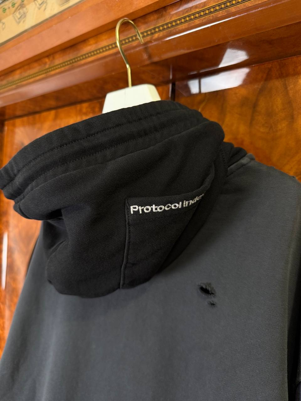 Protocol Index UPSIDE DOWN Black Zip Hoodie, миниатюра 4
